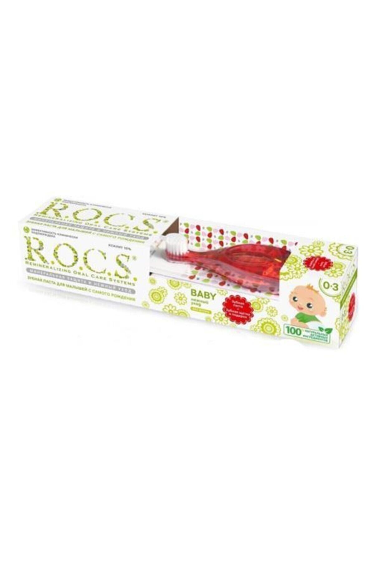 R.O.C.S.-Baby 0-3 Year Old Toothbrush and Paste Set 3