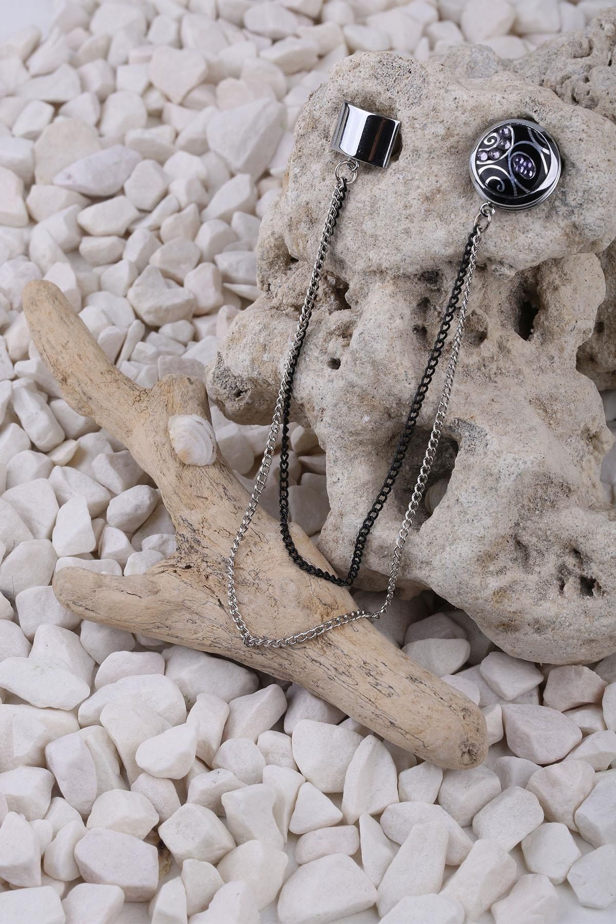  سنجاق یقه زنجیری طرح کریستال یاسی YI227