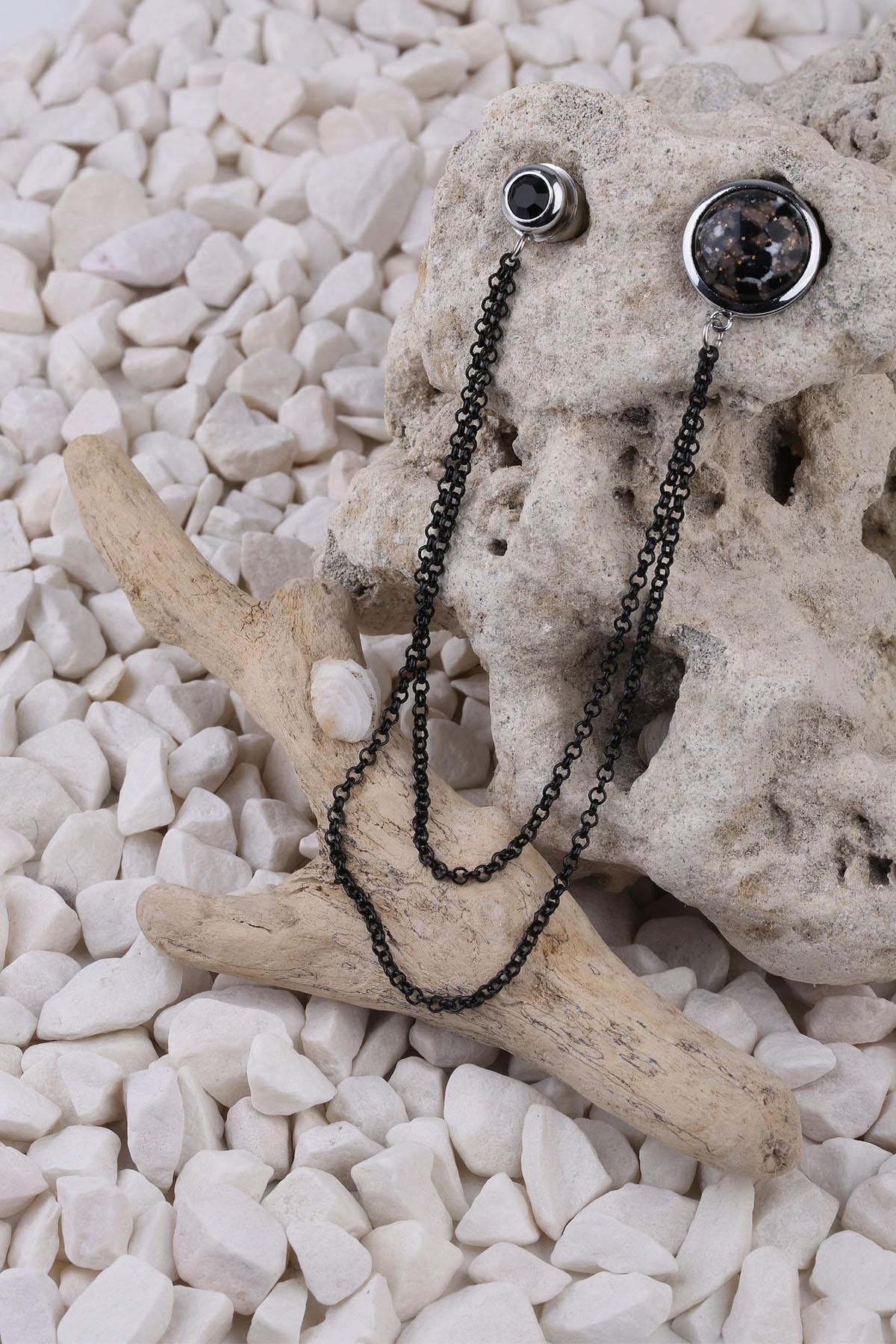  سنجاق یقه زنجیری تزیین شده با سنگ YI111