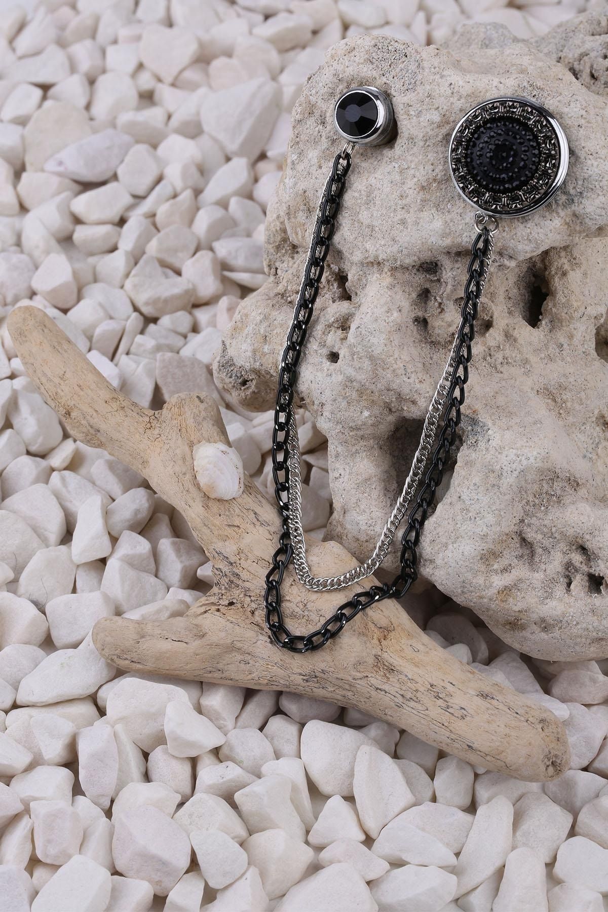  سنجاق یقه زنجیری تزیین شده با سنگ YI101