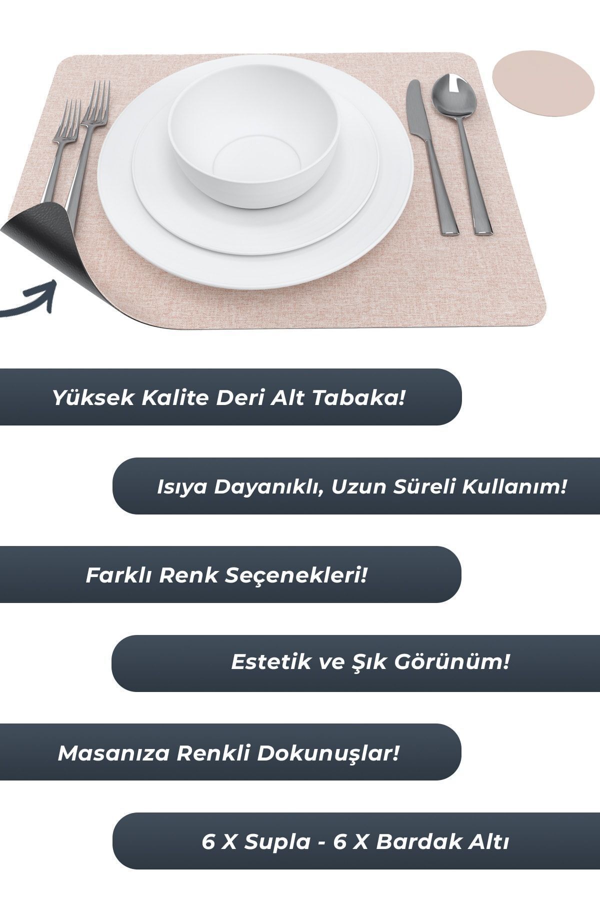 Ankaflex-6 Color Placemat Runner Placemat Set And Placemat 3