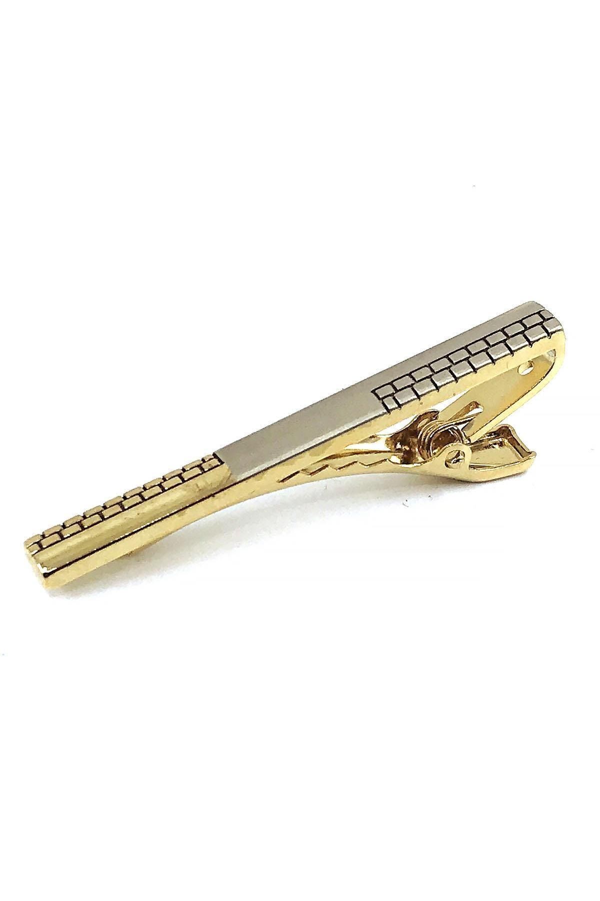  سنجاق کراوات طرح چرخ طلایی رنگ Kıy674