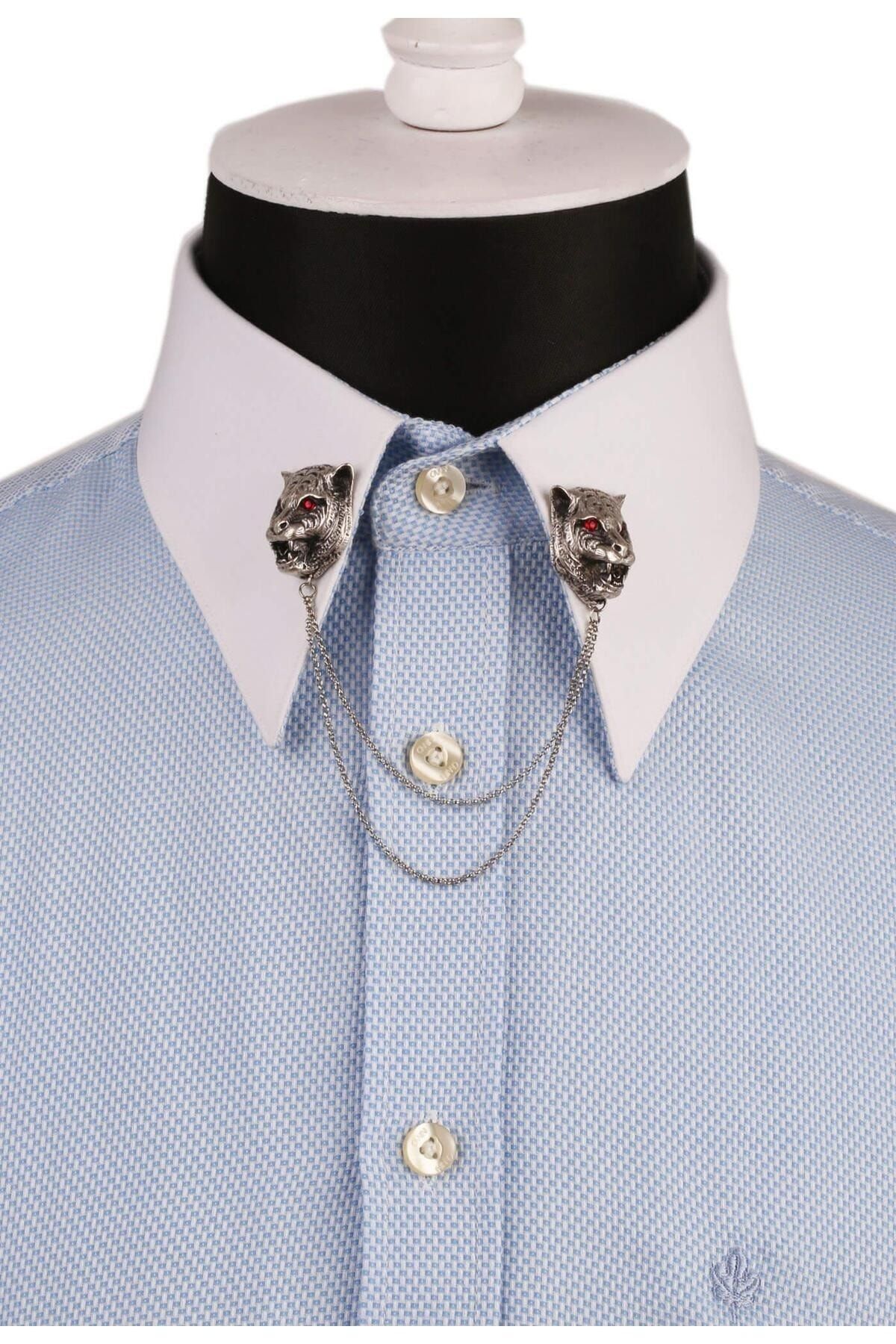  سنجاق یقه پیراهن زنجیری طرح ببر GI132