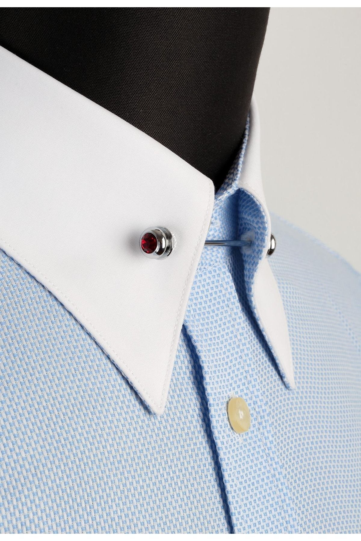  سنجاق یقه پیراهن طرح سنگ قرمز GI053