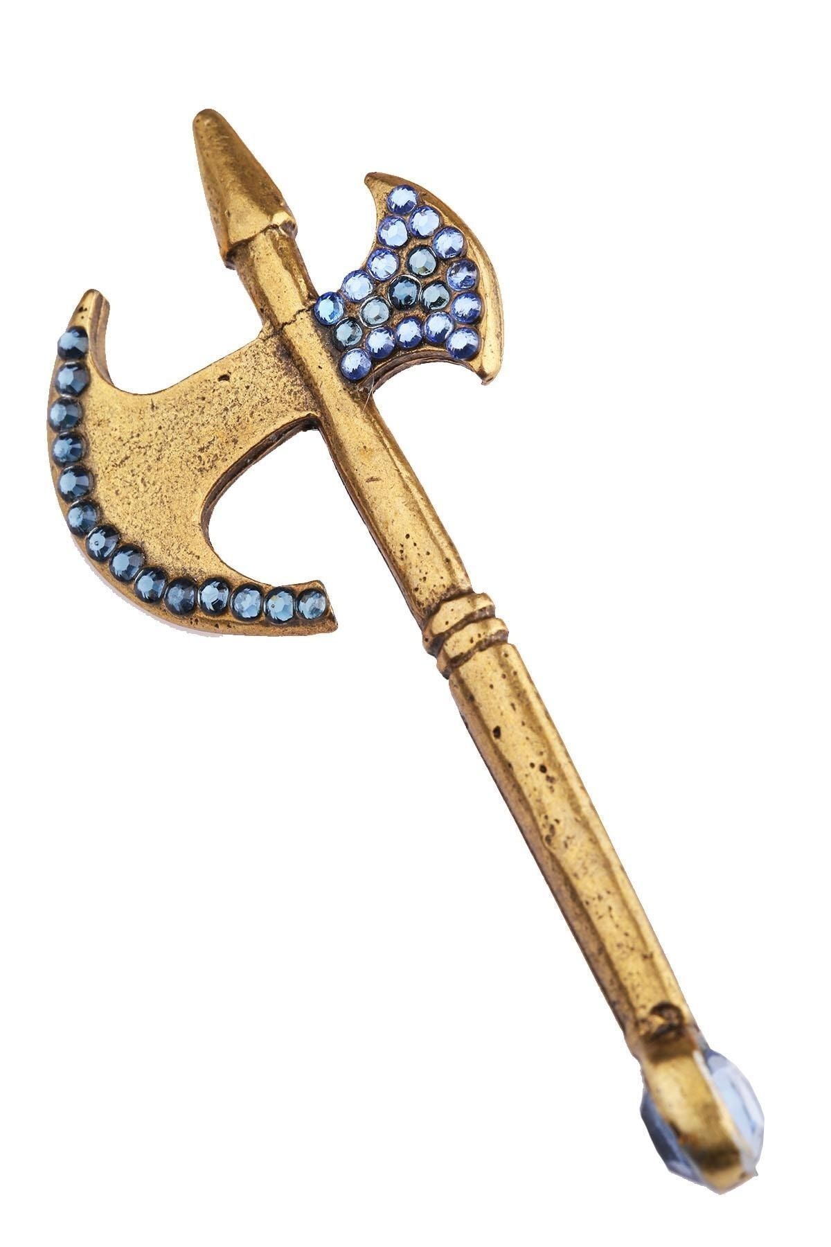  سنجاق سینه تزیین شده با طرح تبر برنزی رنگ YI300