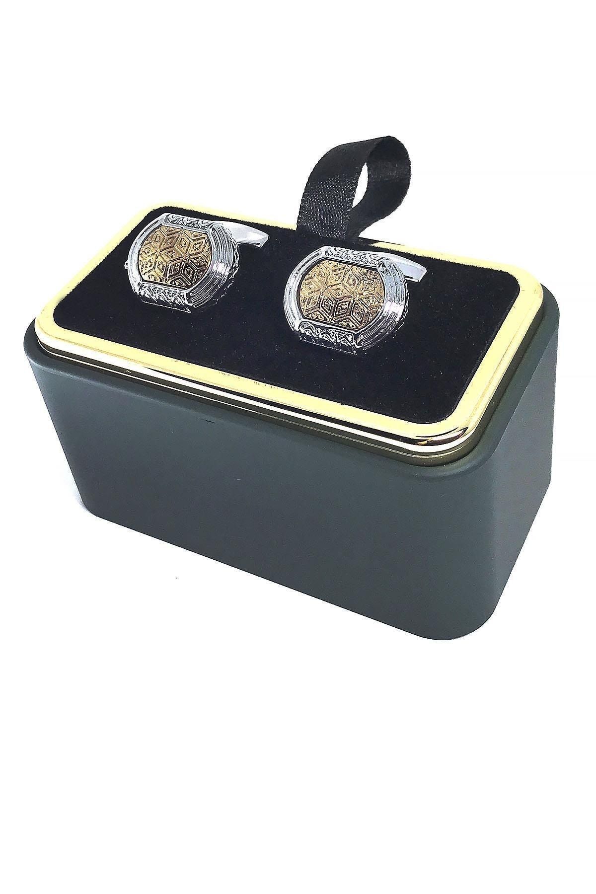 دکمه سرآستین مردانه نقره‌ای Olips مدل KD890