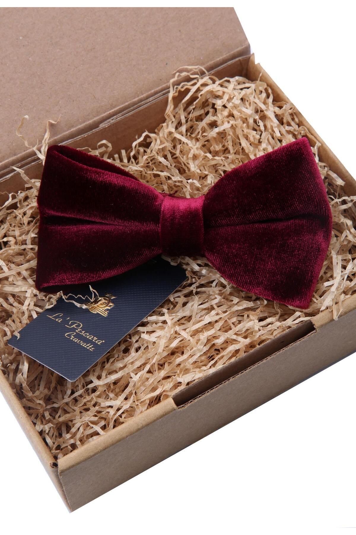  پاپیون مخمل زرشکی P497