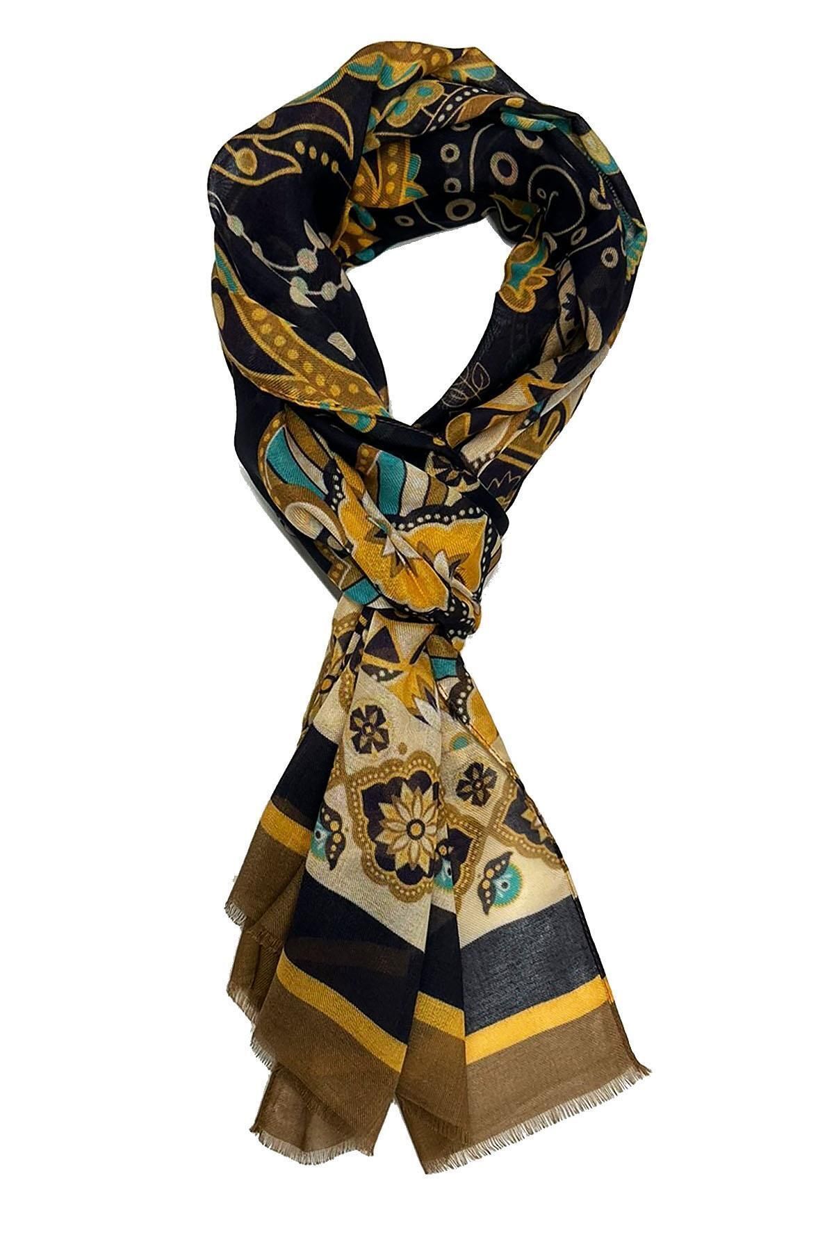  روسری مودال ایتالیایی چند رنگ مدل هاوارد مدل MDL21