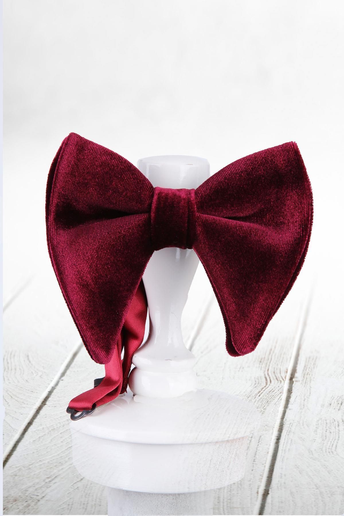  پاپیون مخمل زرشکی P861