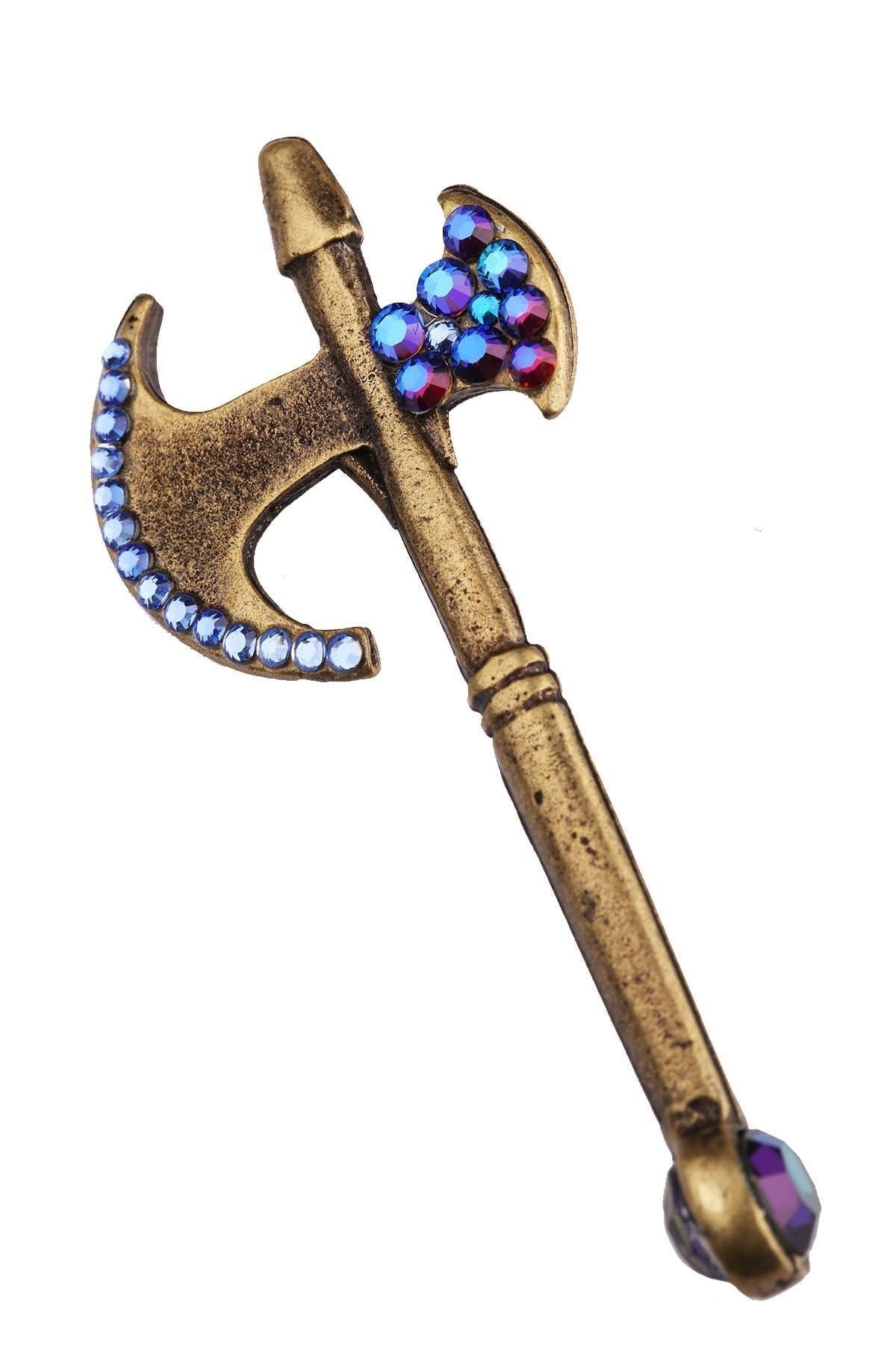  سنجاق یقه تزیین شده با طرح تبر برنزی رنگ YI301