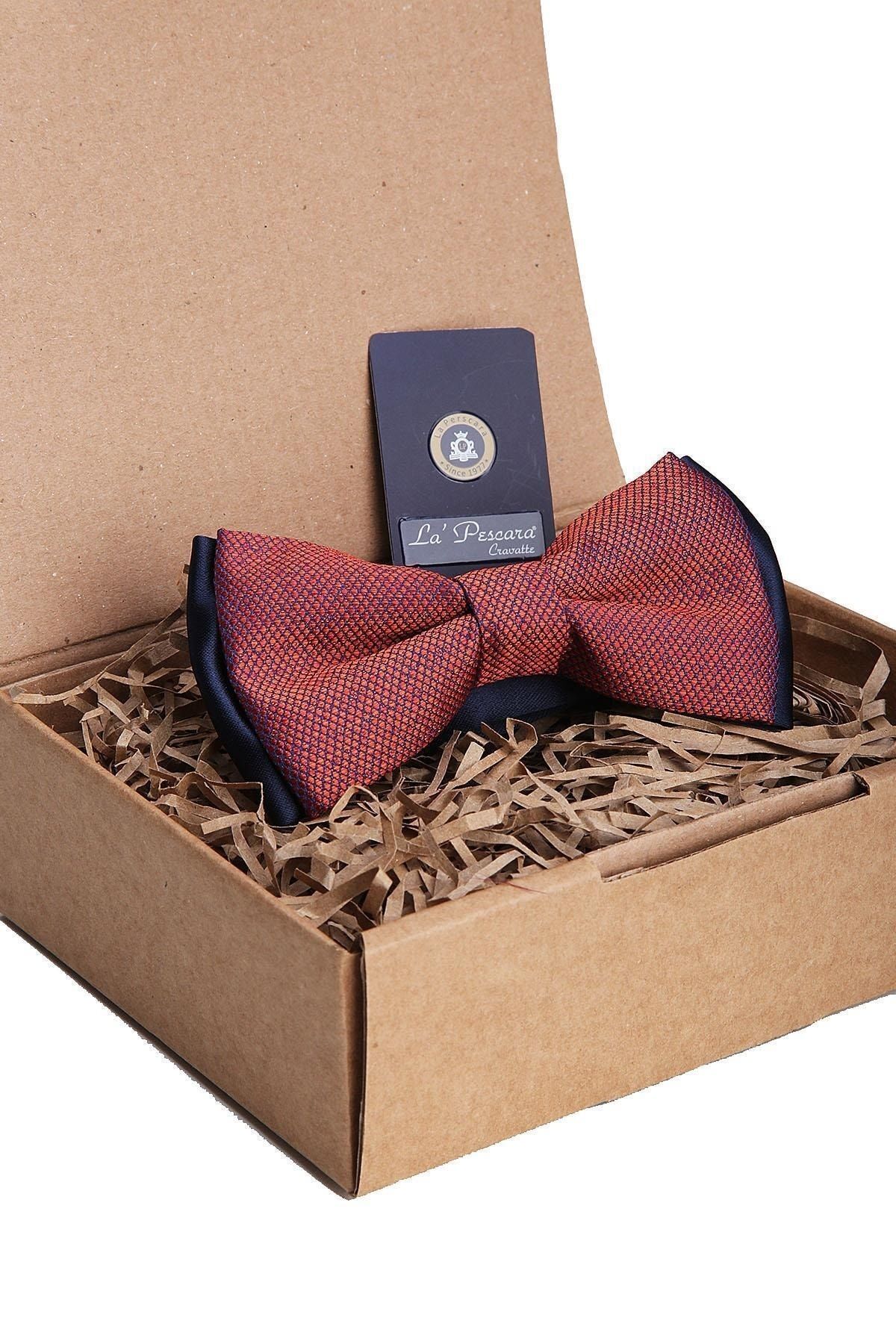  پاپیون طرح شنی نارنجی P1287