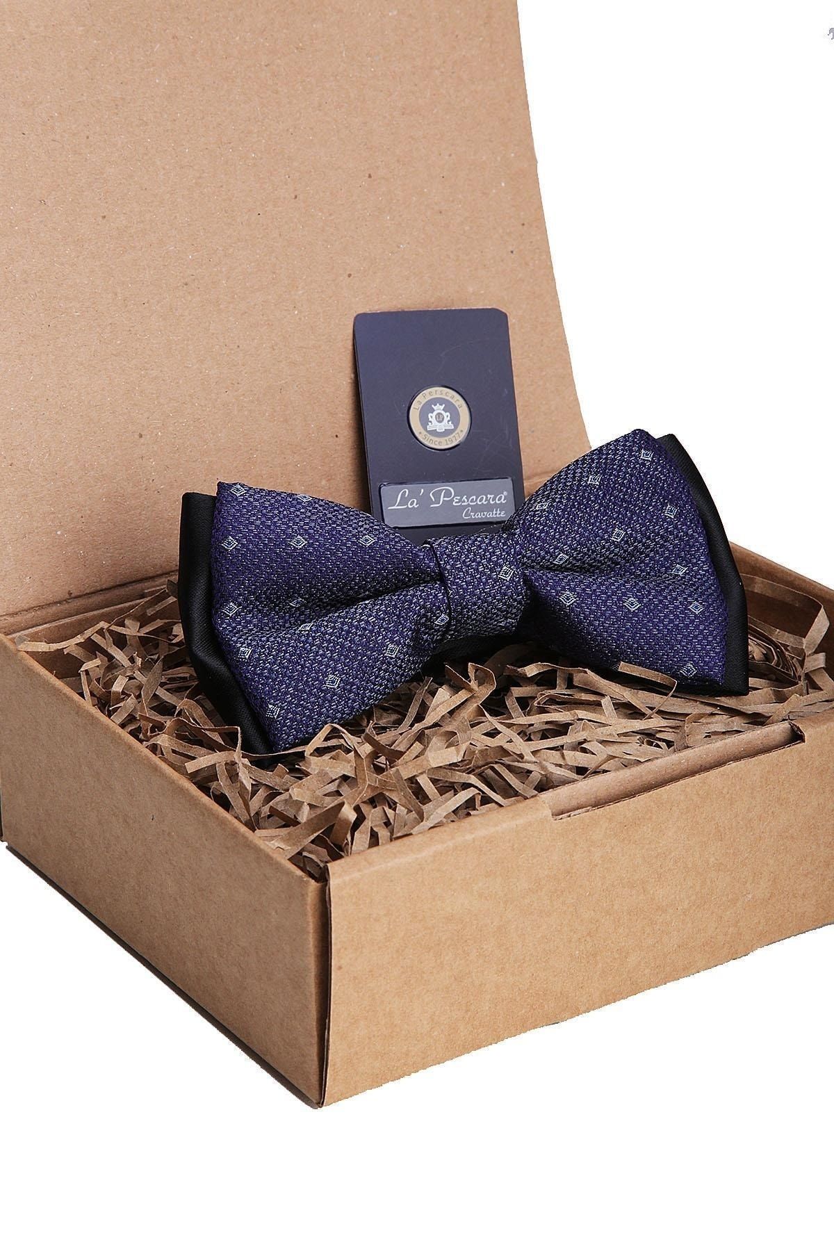  پاپیون طرح‌دار کوچک بنفش مردانه P1271