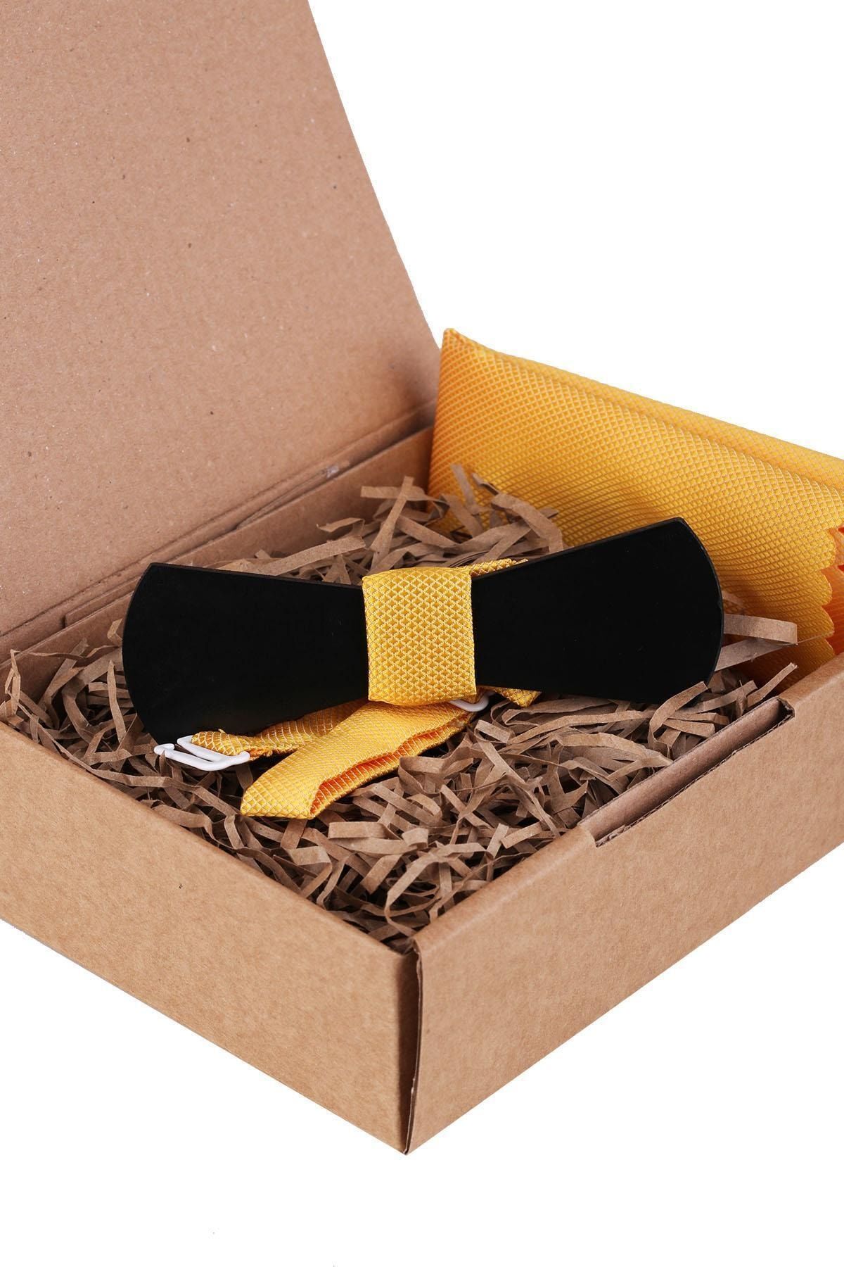  پاپیون چوبی زرد AHP391