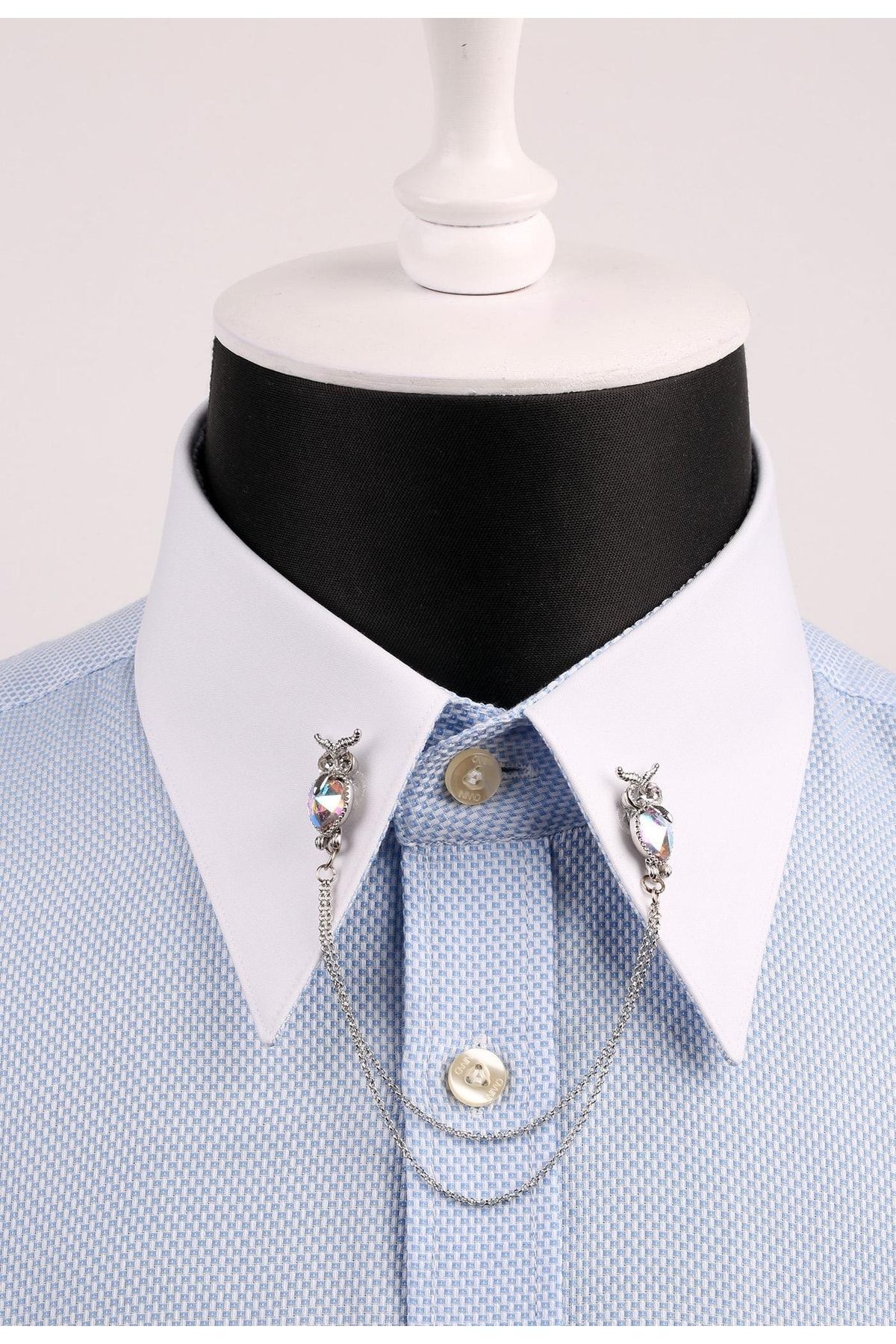  سنجاق یقه پیراهن نقره‌ای با طرح جغد GI024