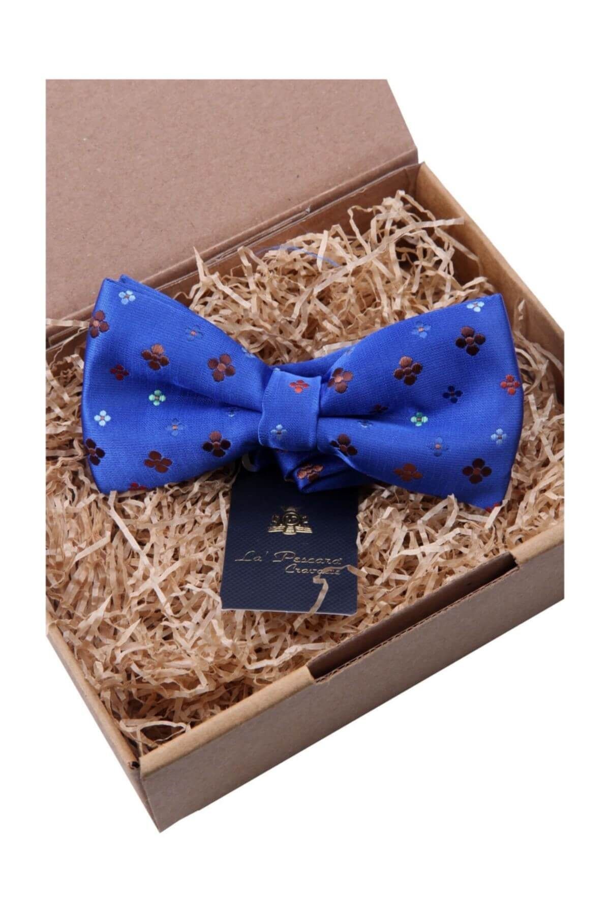  پاپیون آبی طرح گلدار P500