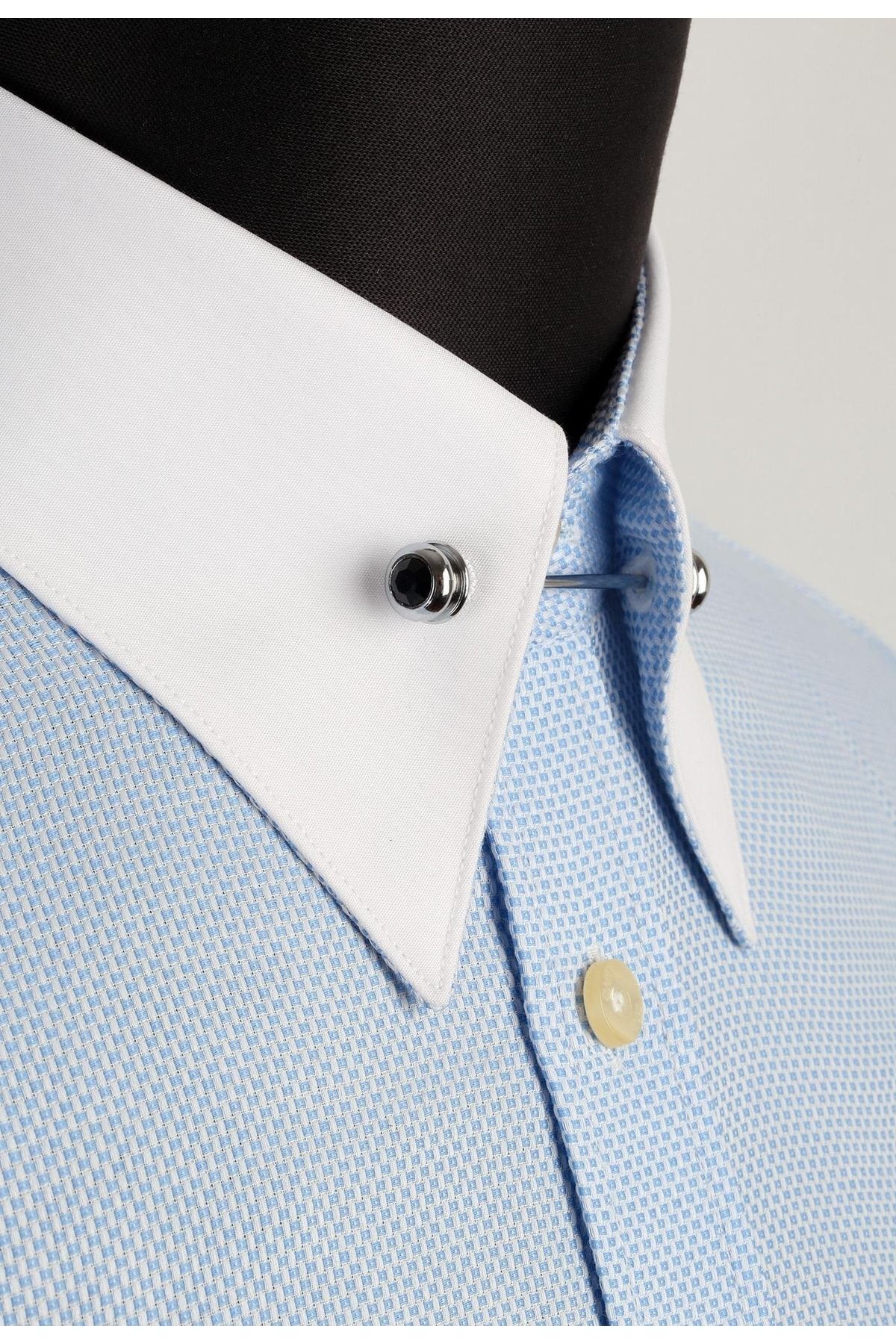  سنجاق یقه پیراهن طرح سنگ مشکی GI059