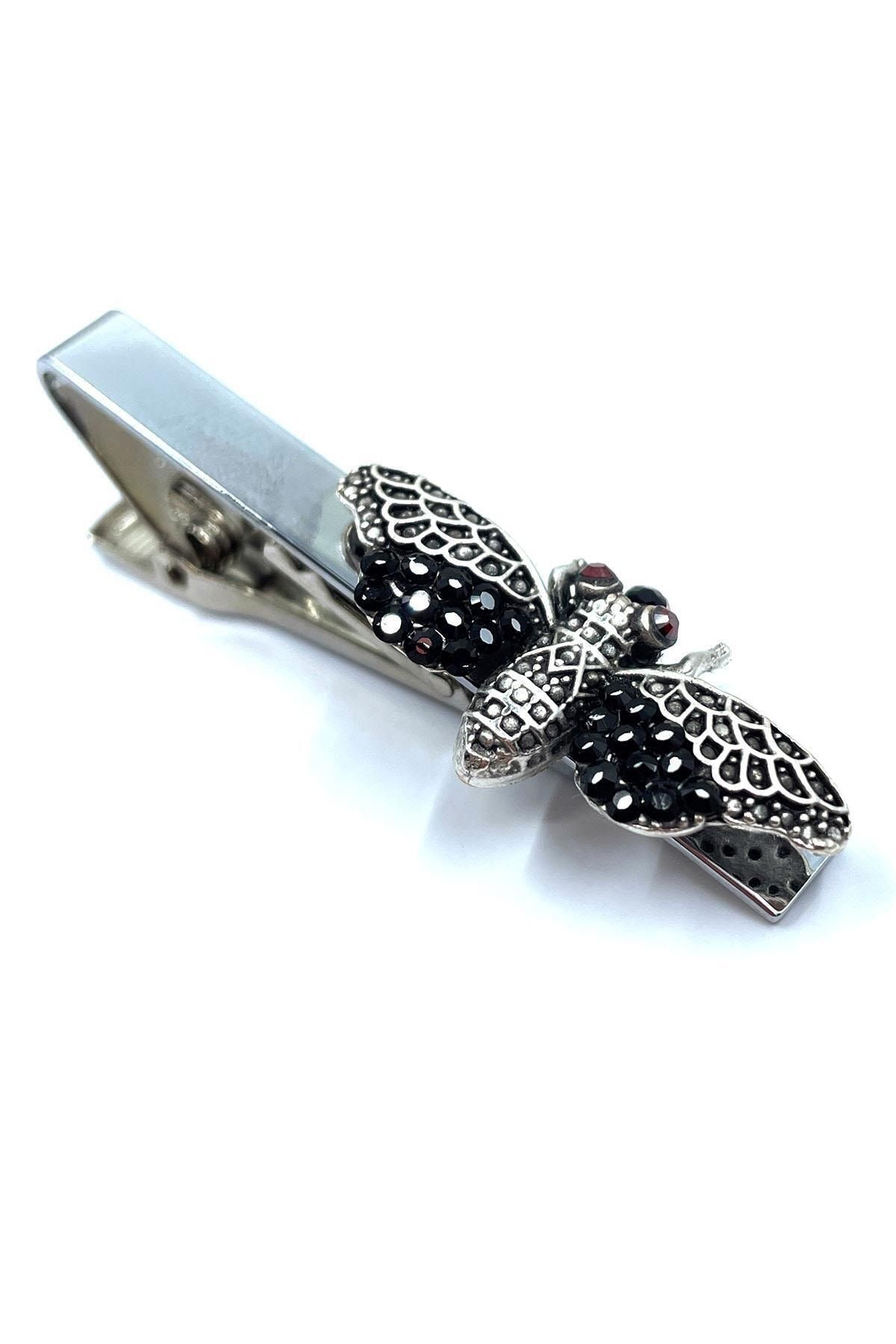  سنجاق کراوات نقره‌ای با طرح مگس Kıy698