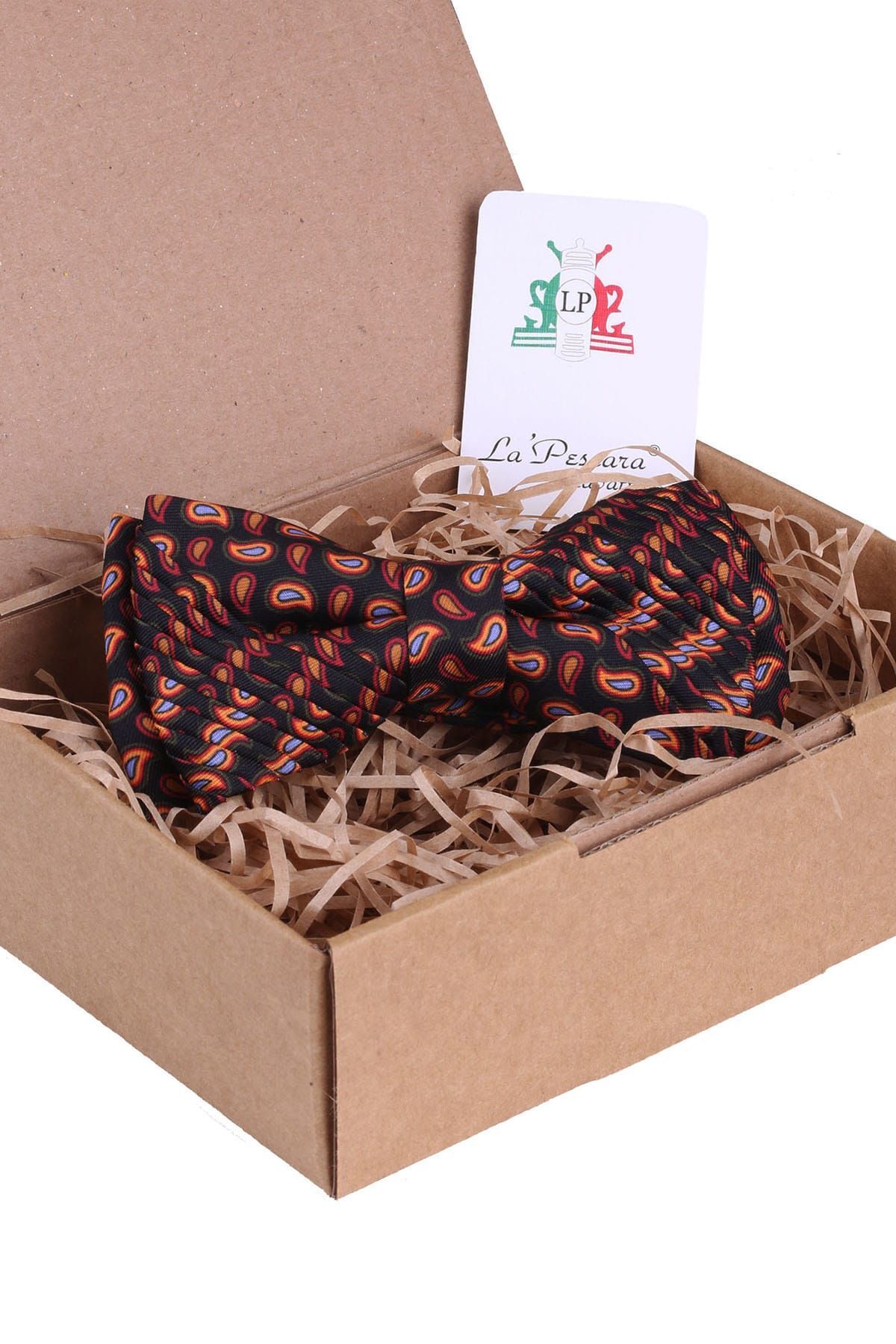  پاپیون پلیسه طرح بته جقه مشکی CRB16