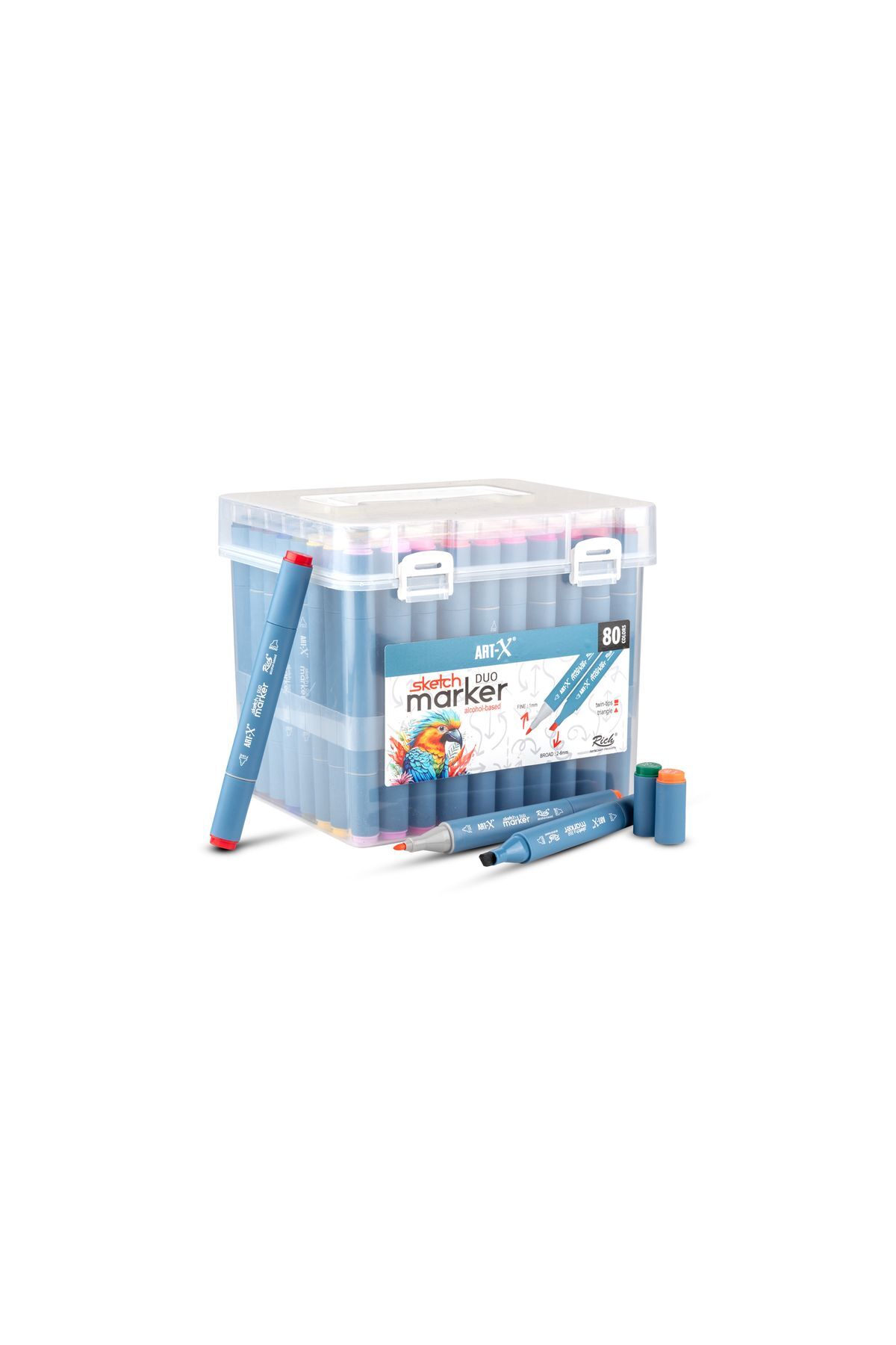 Rich Art-X Sketch Marker Duo Marker Çift Uçlu Su Bazlı Boyama