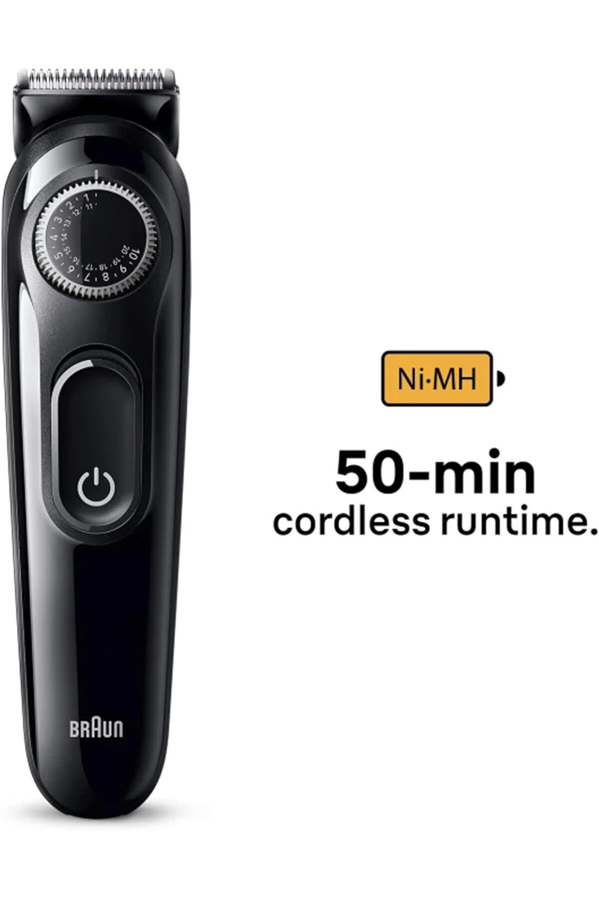Braun-Beard Trimmer 3 With Precision Wheel, 3 Styling tools, 50 mins Runtime, ProBlade - BT3410 3