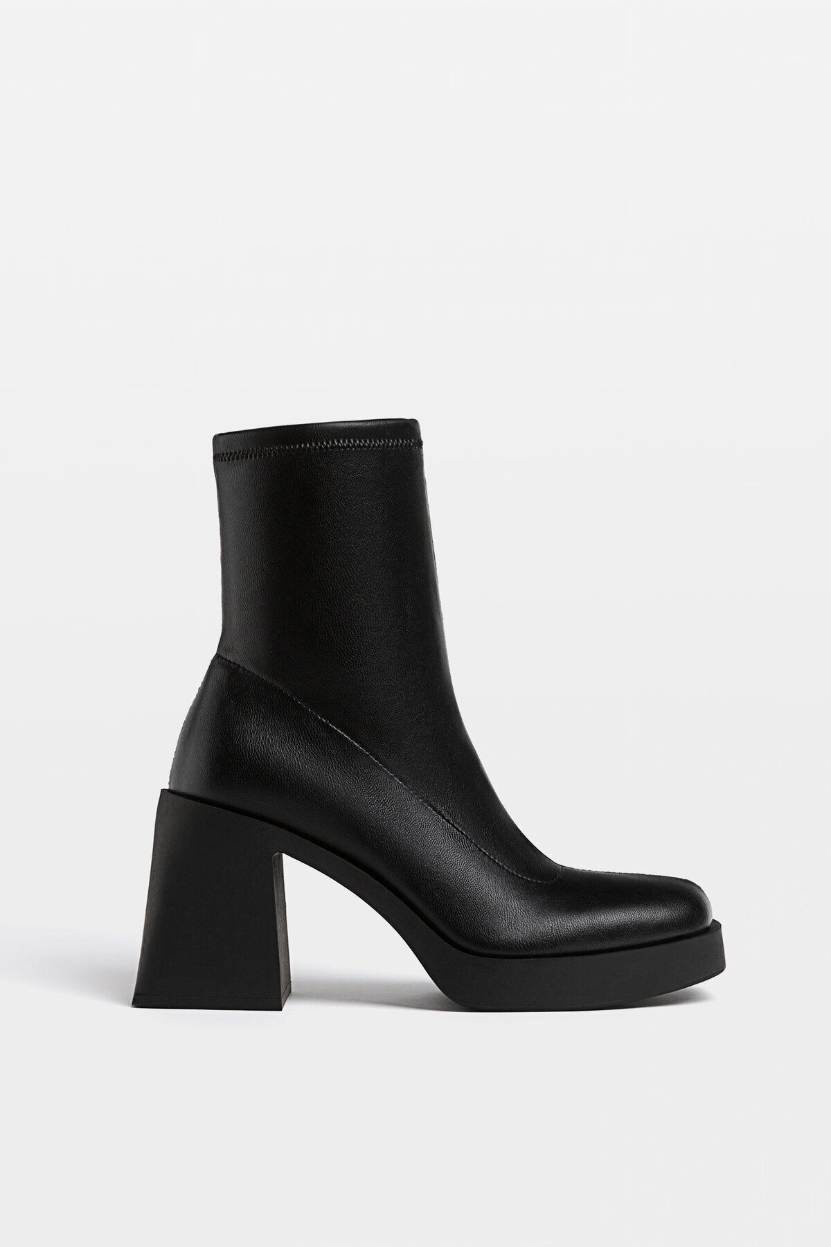 Stradivarius Ankle Boots Black Block Trendyol