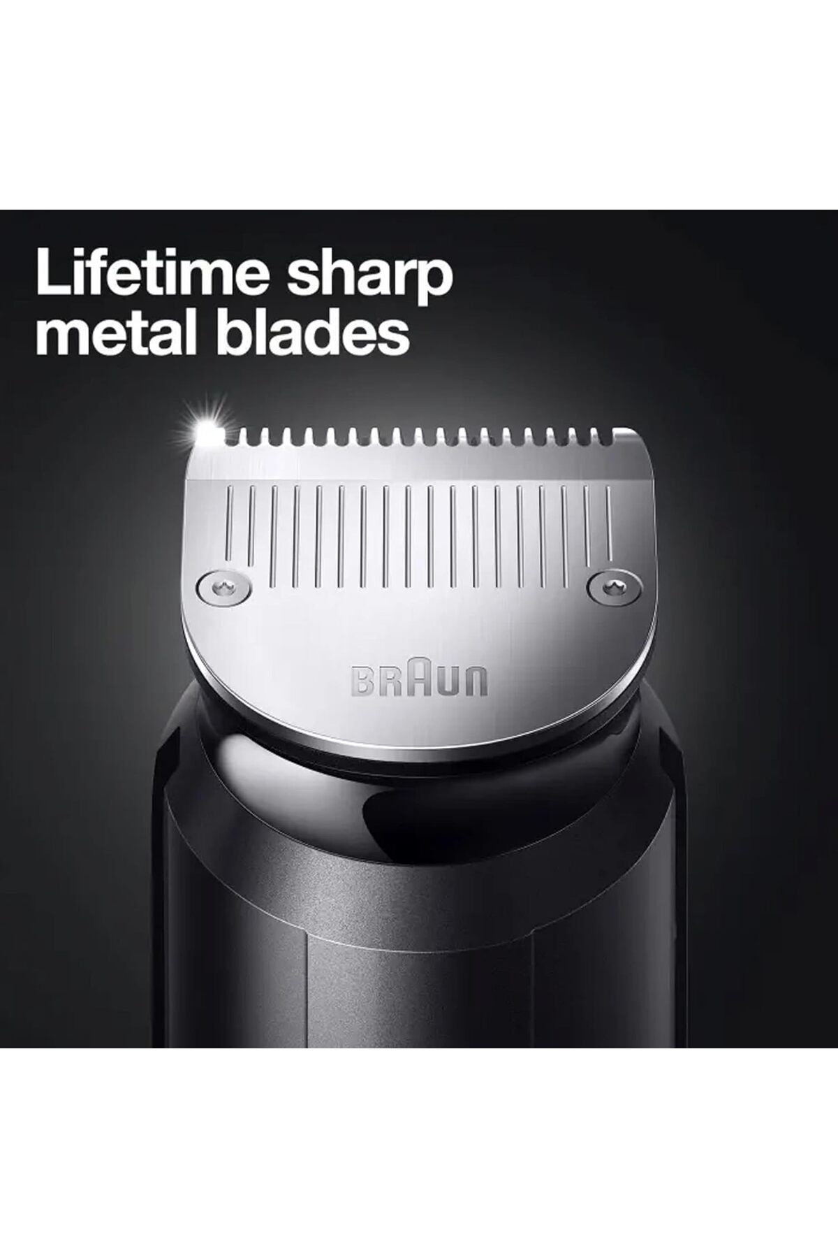Braun-Beard Trimmer AutoSense, 39 Length Precision Dial, 7 Tools, Lifetime Sharp ProBlades - BT7350 4