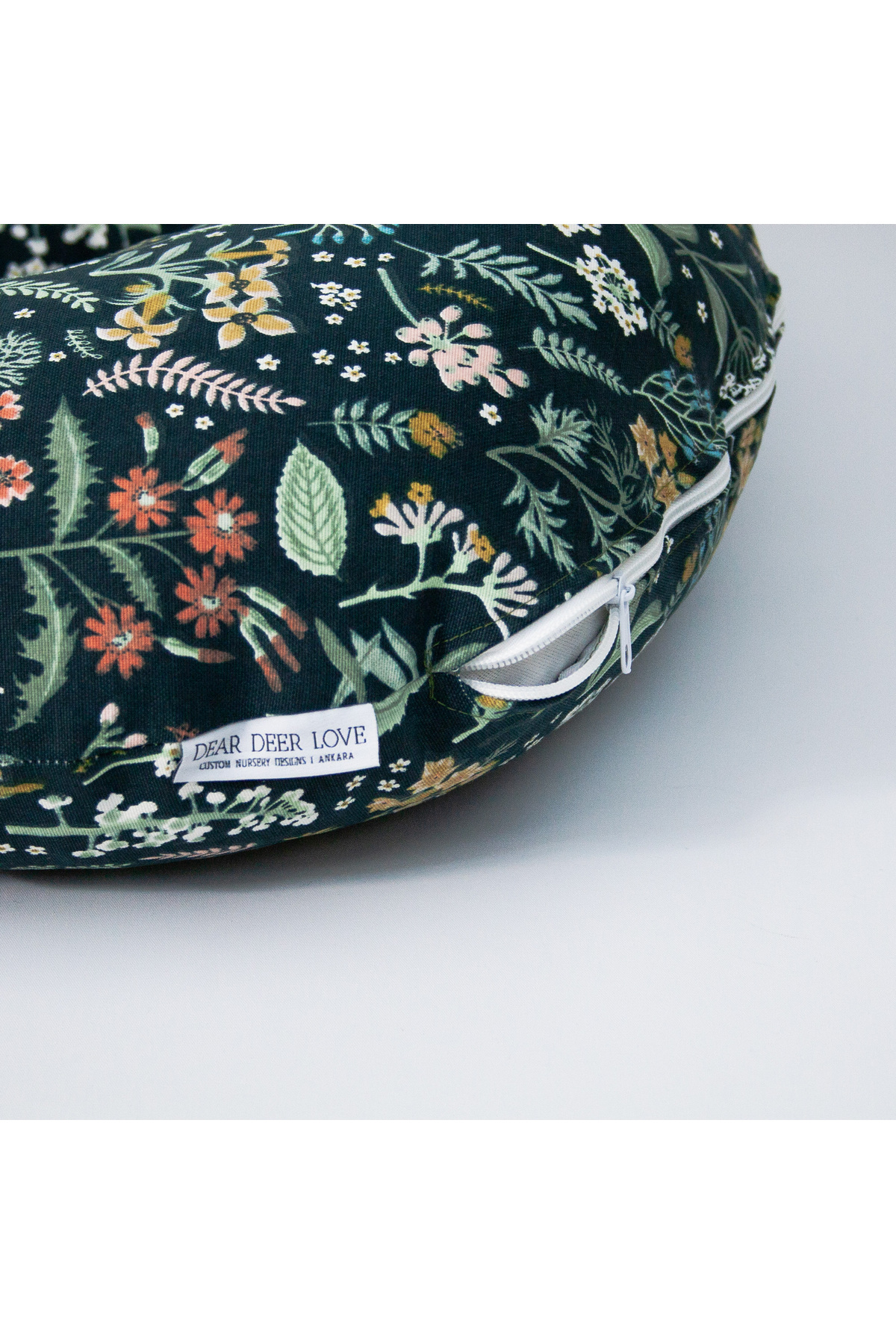 Dear Deer Love Emzirme Yastığı - Emzirme Minderi - Floral fotoğrafı 3 (önizleme)