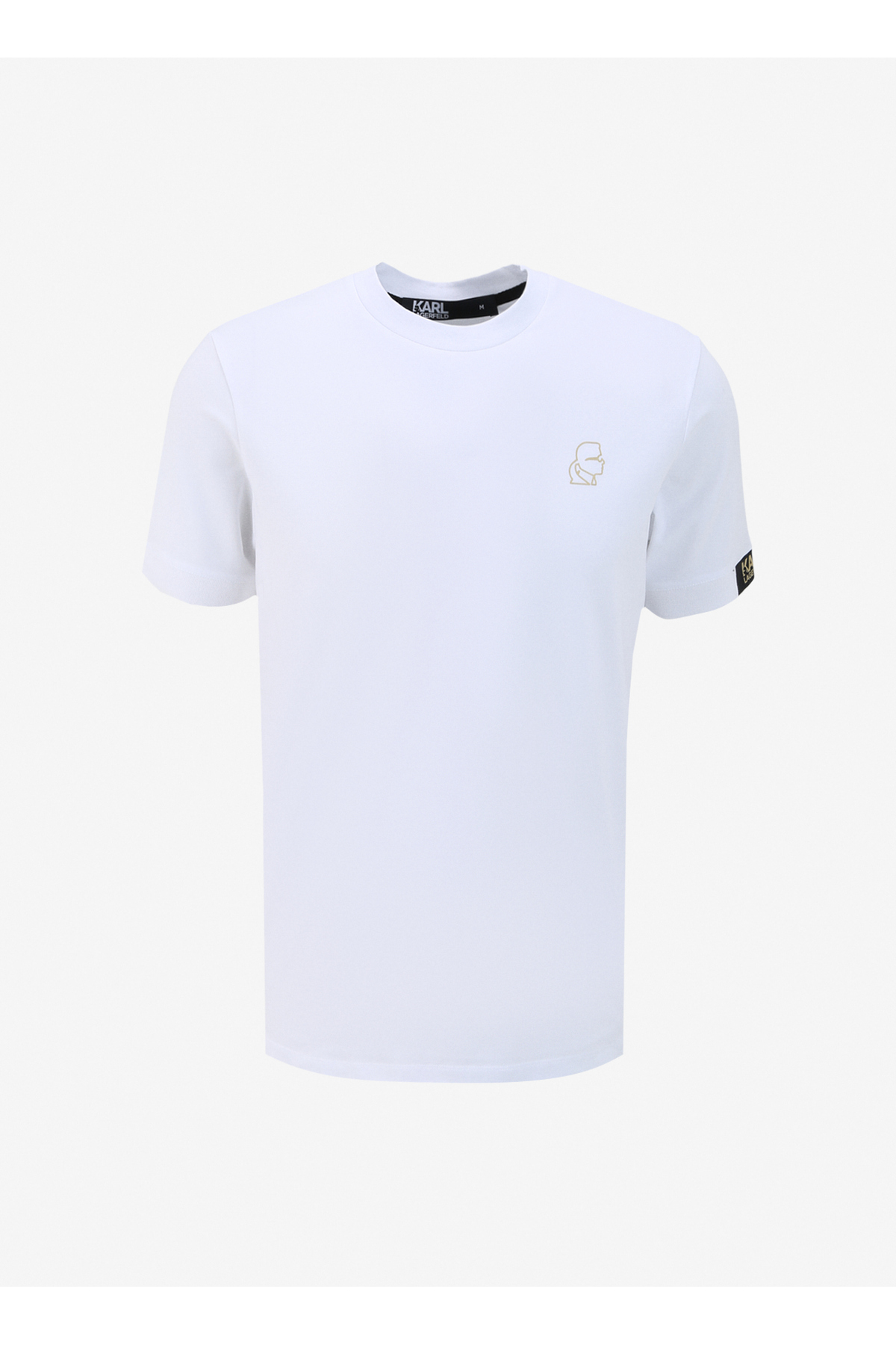 کارل لگرفیلد تی‌شرت مردانه یقه گرد سفید کد ۷۵۵۰۲۴۵۴۲۲۲۱