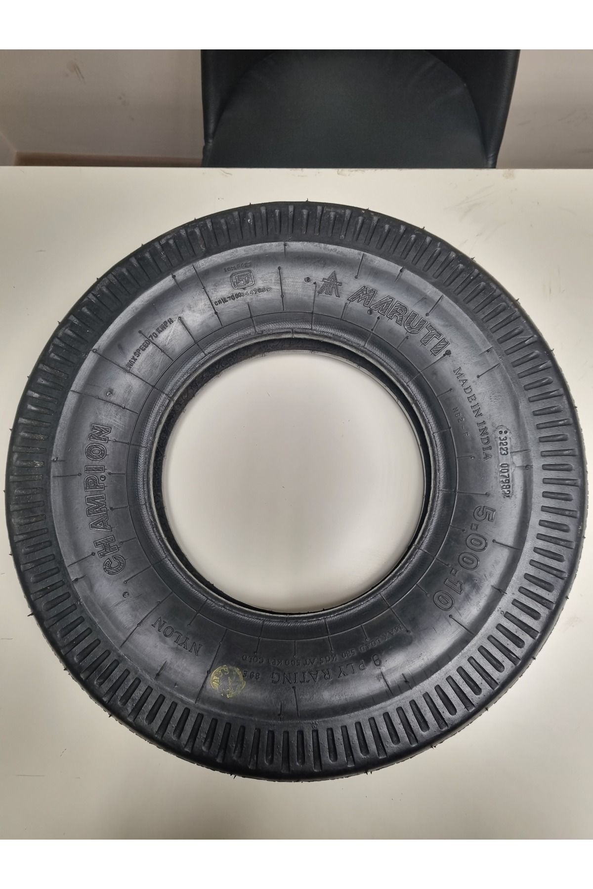 MARUTİ TYRES 500-10 Lastik Tt (İÇ LASTİKLİ TİP) 8 Kat 89e Motosiklet Lastiği CHAMPİON