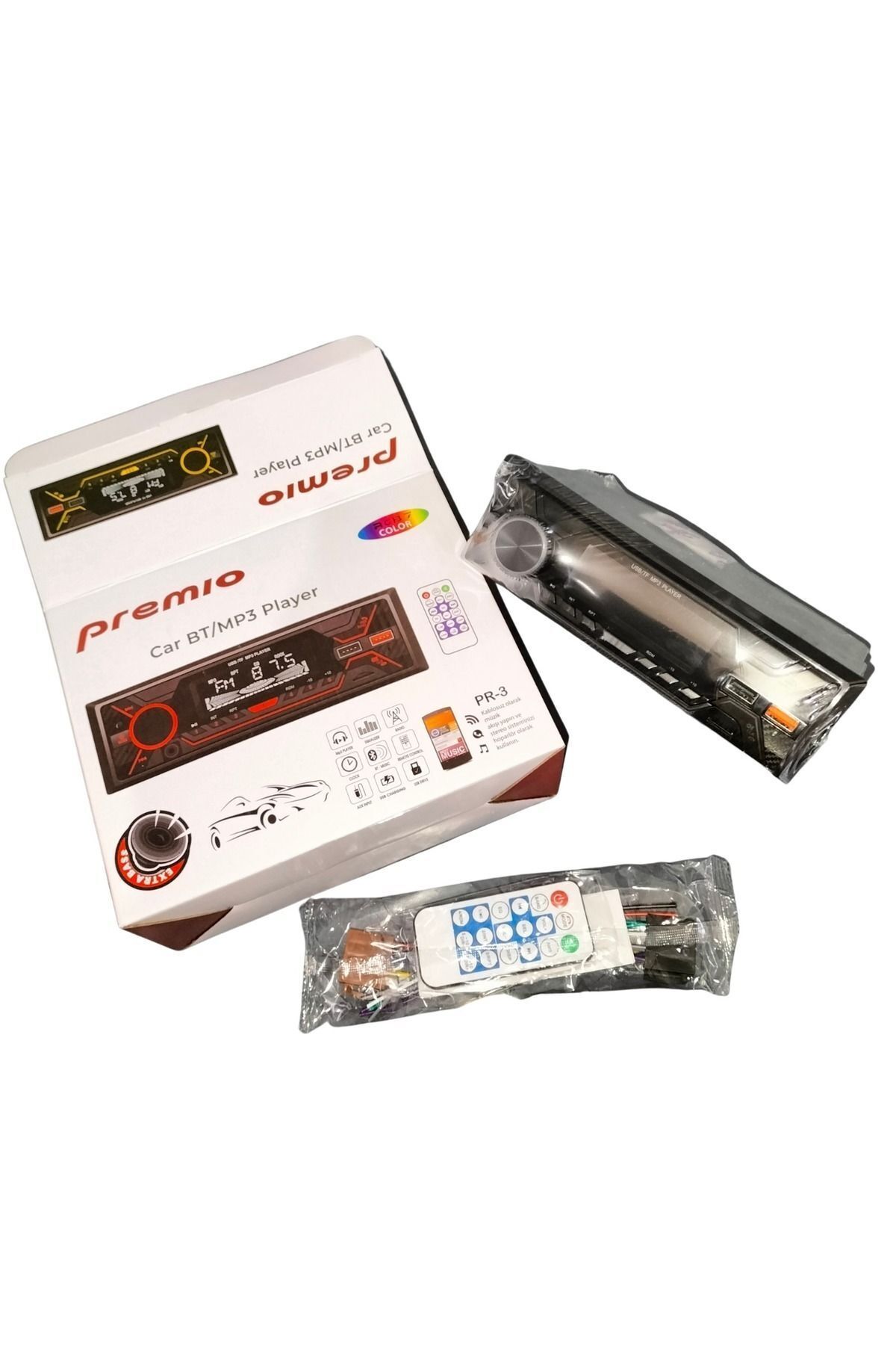 Premio Bluetooth Rgb 7renk Değiştiren Teyp Usb Sd Kart Aux Radıo Teyp