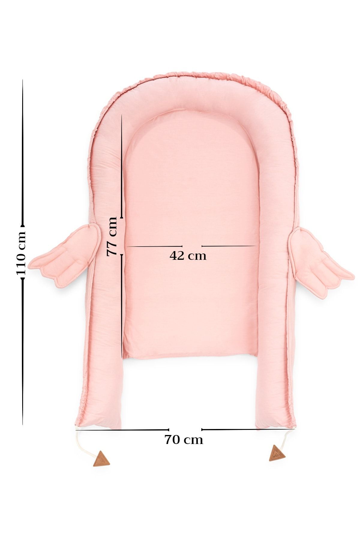 Wellgro Melek Kanatlı Babynest, Bebek Yatağı-pembe, ilk Yatağım, Oyuncak Barlı Bebek Yuvası fotoğrafı 5 (önizleme)