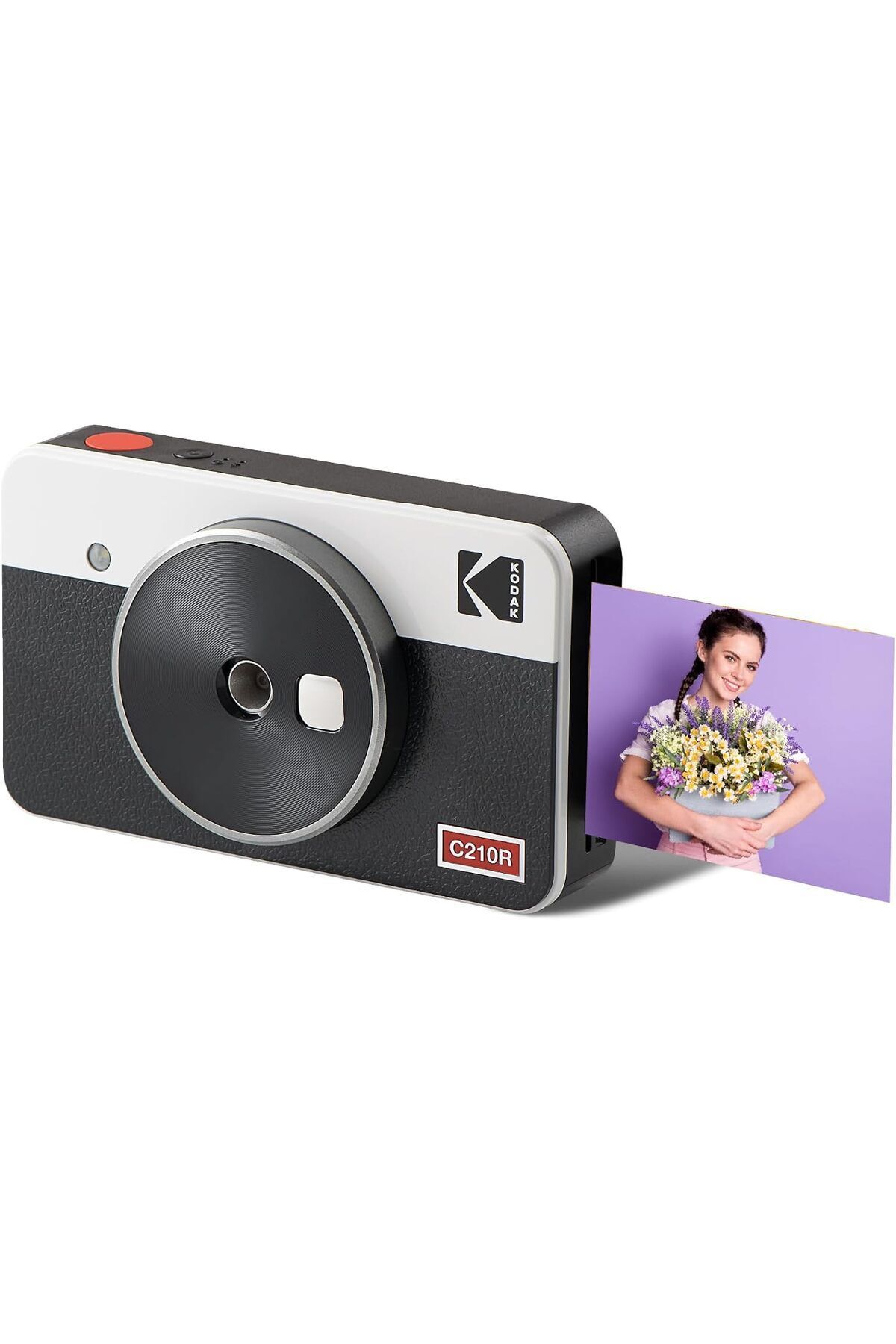 Mini Shot 2 Retro 4PASS 2'si 1 Arada Fotoğraf Makinesi ve Yazıcısı, 8 Yaprak, Beyaz