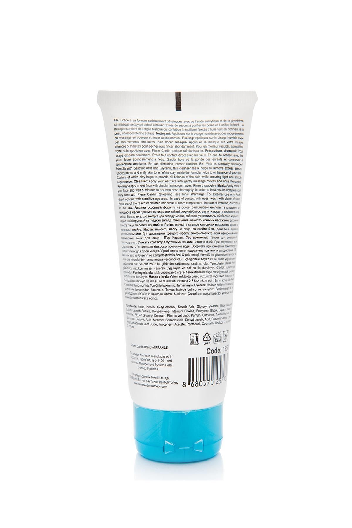 Pierre Cardin-3 In 1 Face Mask 100 ml - 3 in 1 Facial Cleansing and Peeling Mask 4