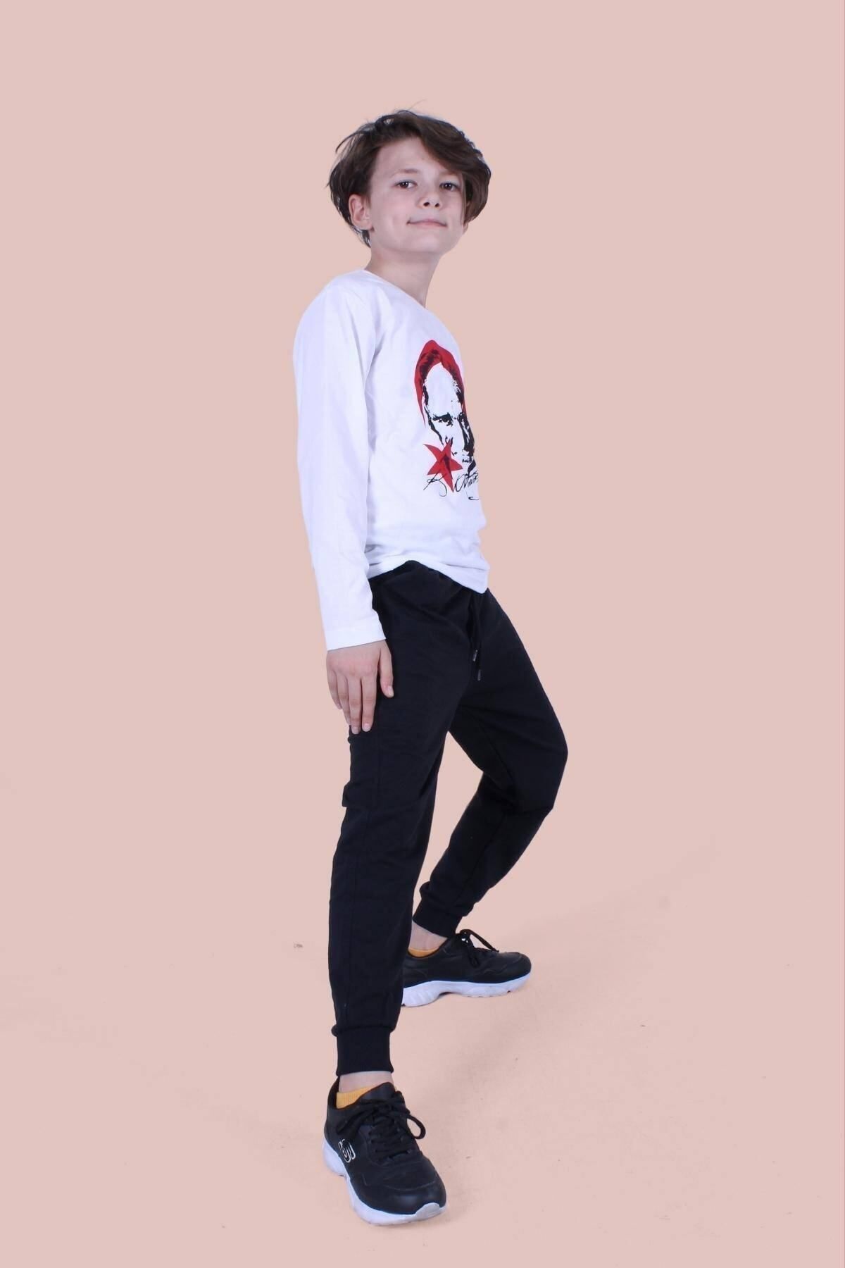 PANİO KİDS-Μακρυμάνικο κοστούμι Unisex με στάμπα Atatürk-Signature 4