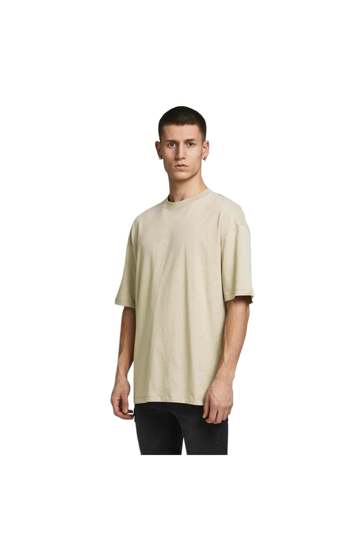 تیشرت مردانه بژ جک اند جونز | CS1415961564TR اورجینال - تصویر 2