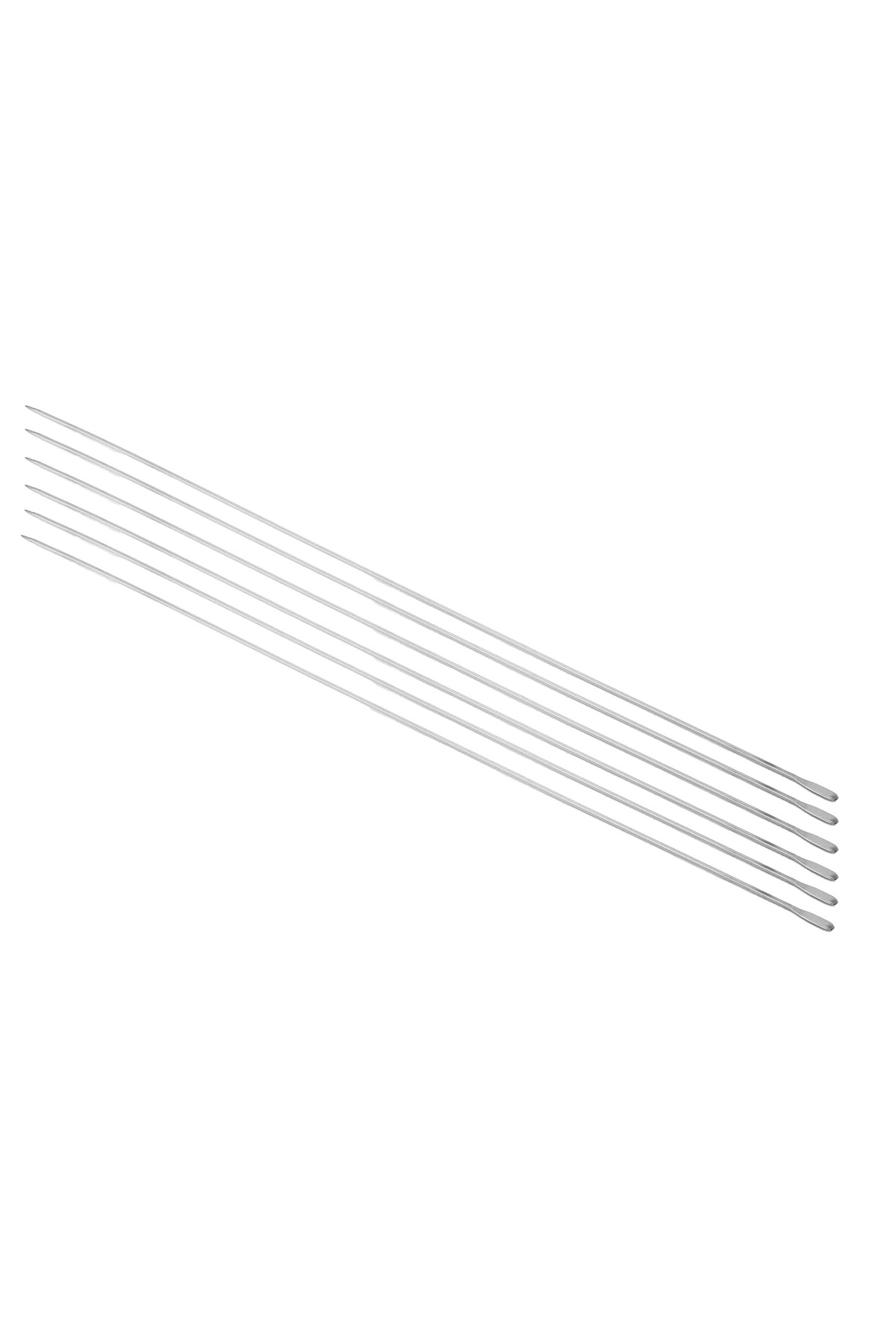 Paslanmaz Çelik Kare Ciğer Şişi 3mm 50cm 6'lı