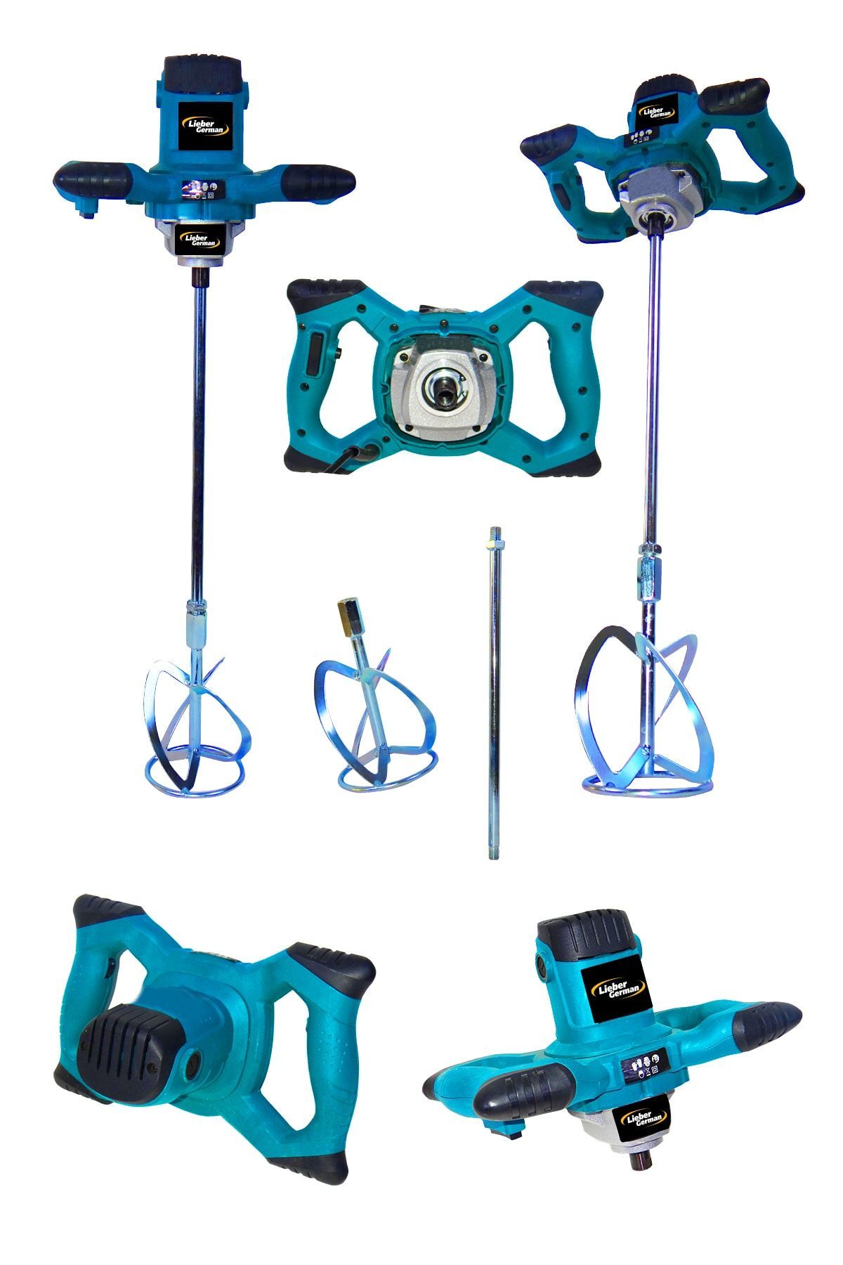 Lieber German Teknoloji 2000 W 6 Kademe Devir Ayarlı Elektirikli Alçı Boya Ve Harç Karıştırıcı Mikser