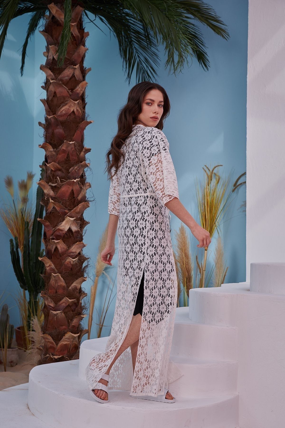 Remsa Mayo-Ανοιχτό μπροστινό Pareo 498-486 Off White 8