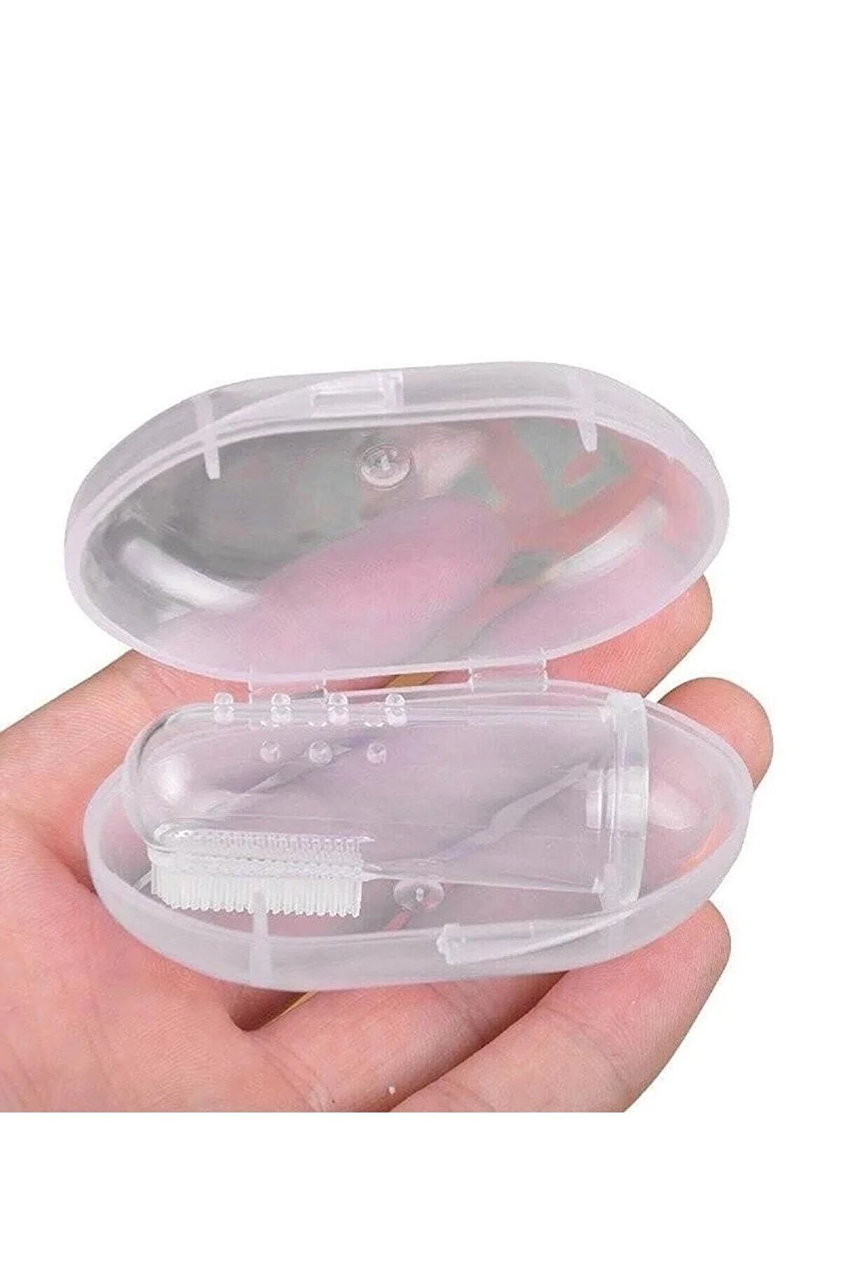 Modellino Bebek Diş Kaşıma Fırçası Parmağa Takılan Silikon Diş Kaşıyıcı fotoğrafı 4 (önizleme)