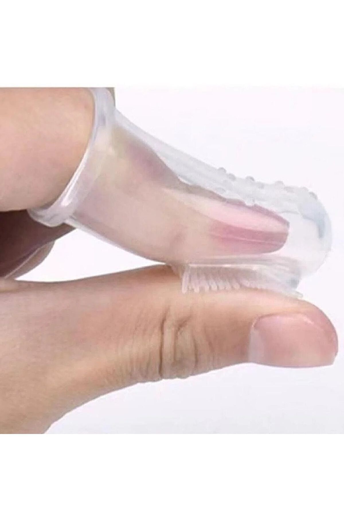 Modellino Bebek Diş Kaşıma Fırçası Parmağa Takılan Silikon Diş Kaşıyıcı fotoğrafı 3 (önizleme)