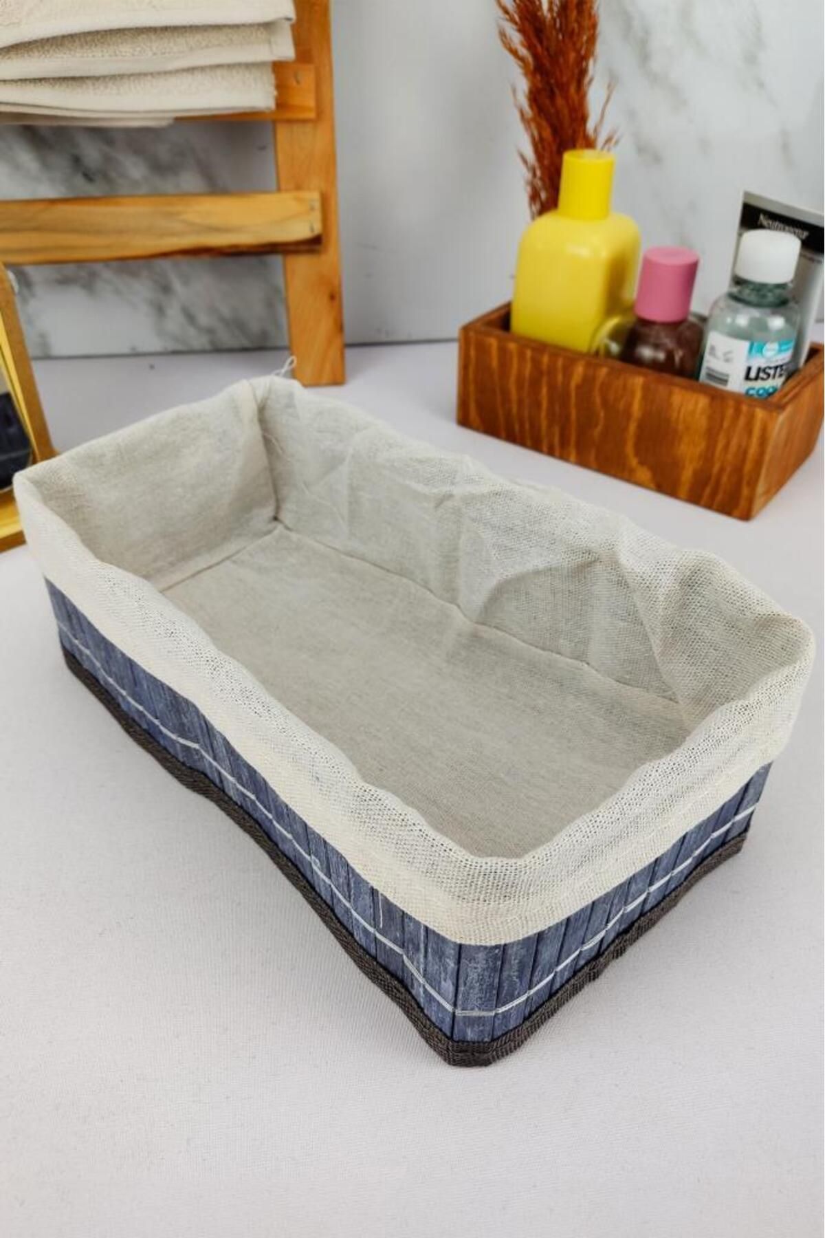Digithome-Gray Bamboo Storage Box - Multi-Purpose, Small Size Organizer, 25X15X8 cm - Cl-6007-2 C1-1-121 5