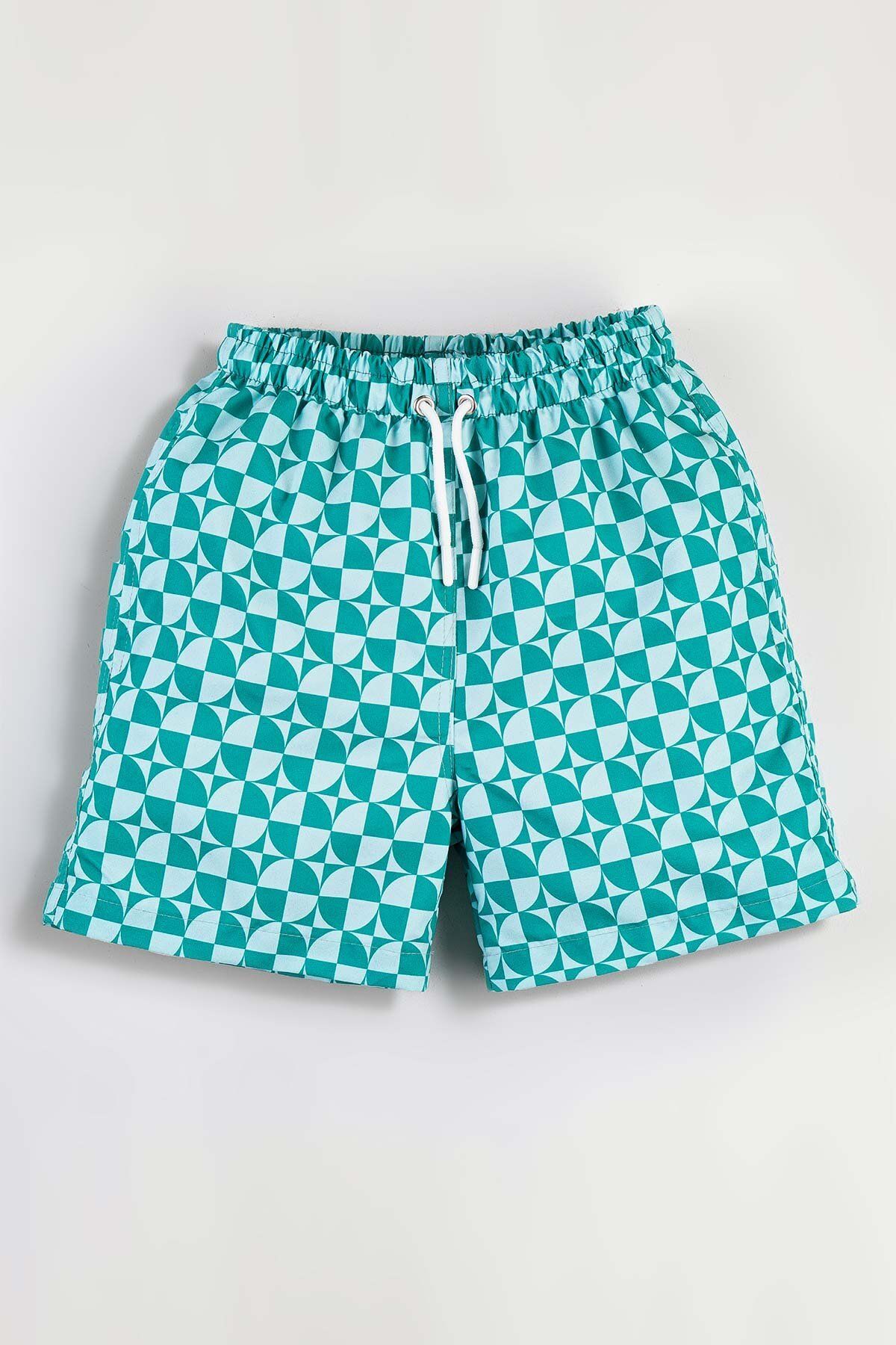 Gold Class Kidswear Pantaloni Scurți De Baie Pentru Bărbați - Imprimeu Hidrofug, Snur Și Căptușit Masculin - S