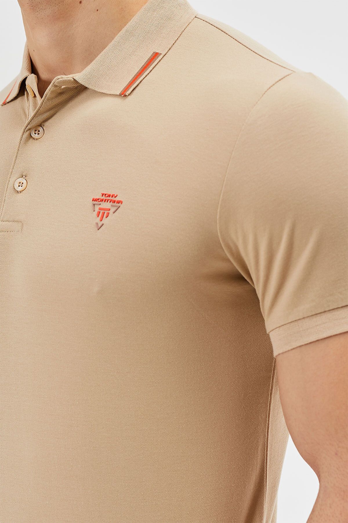 Tony Montana-Men's Polo Neck T-Shirt - Regular Fit, Print Detail on the Back 2
