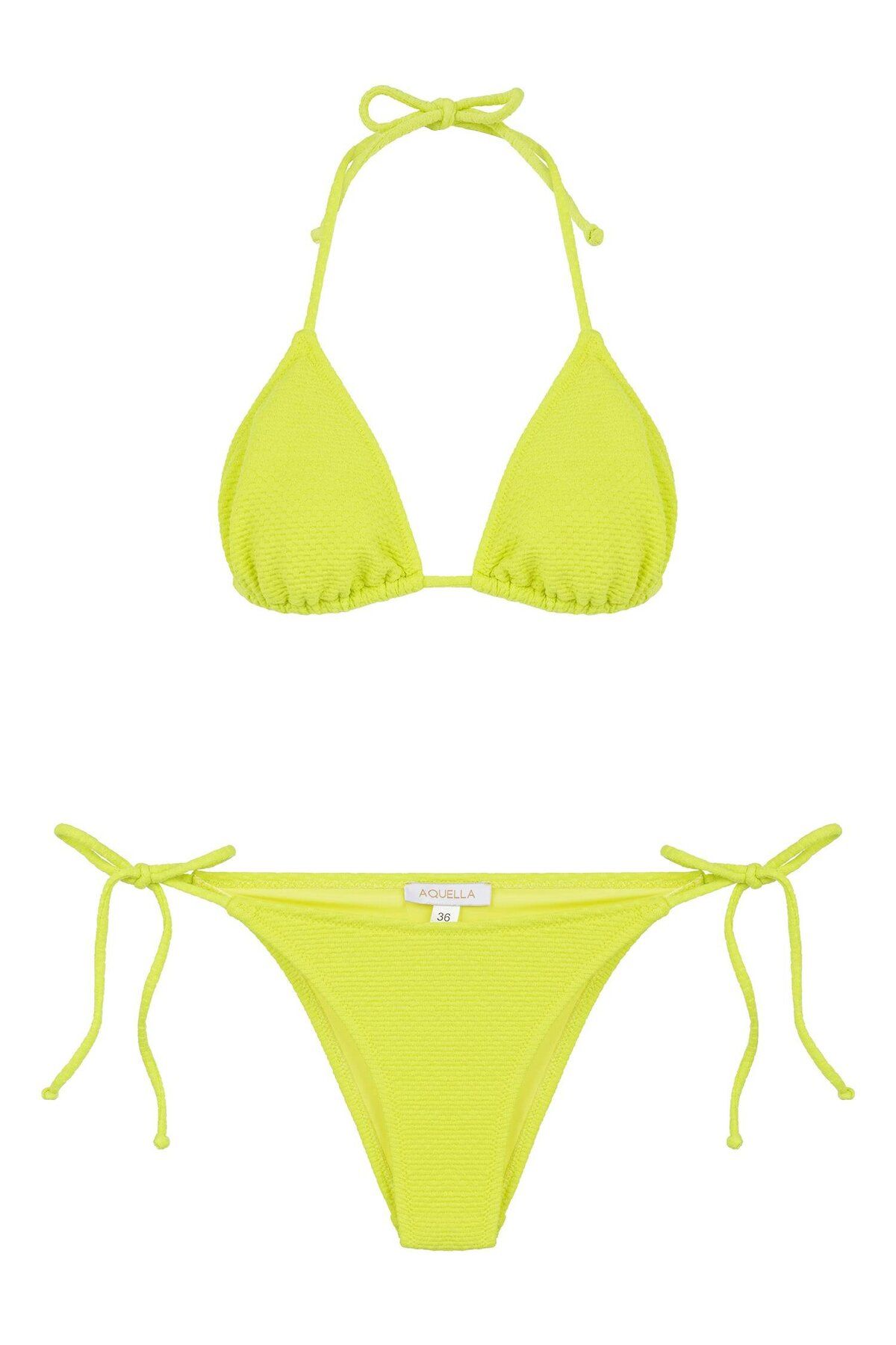 AQUELLA-Set bikini triunghi texturat 1
