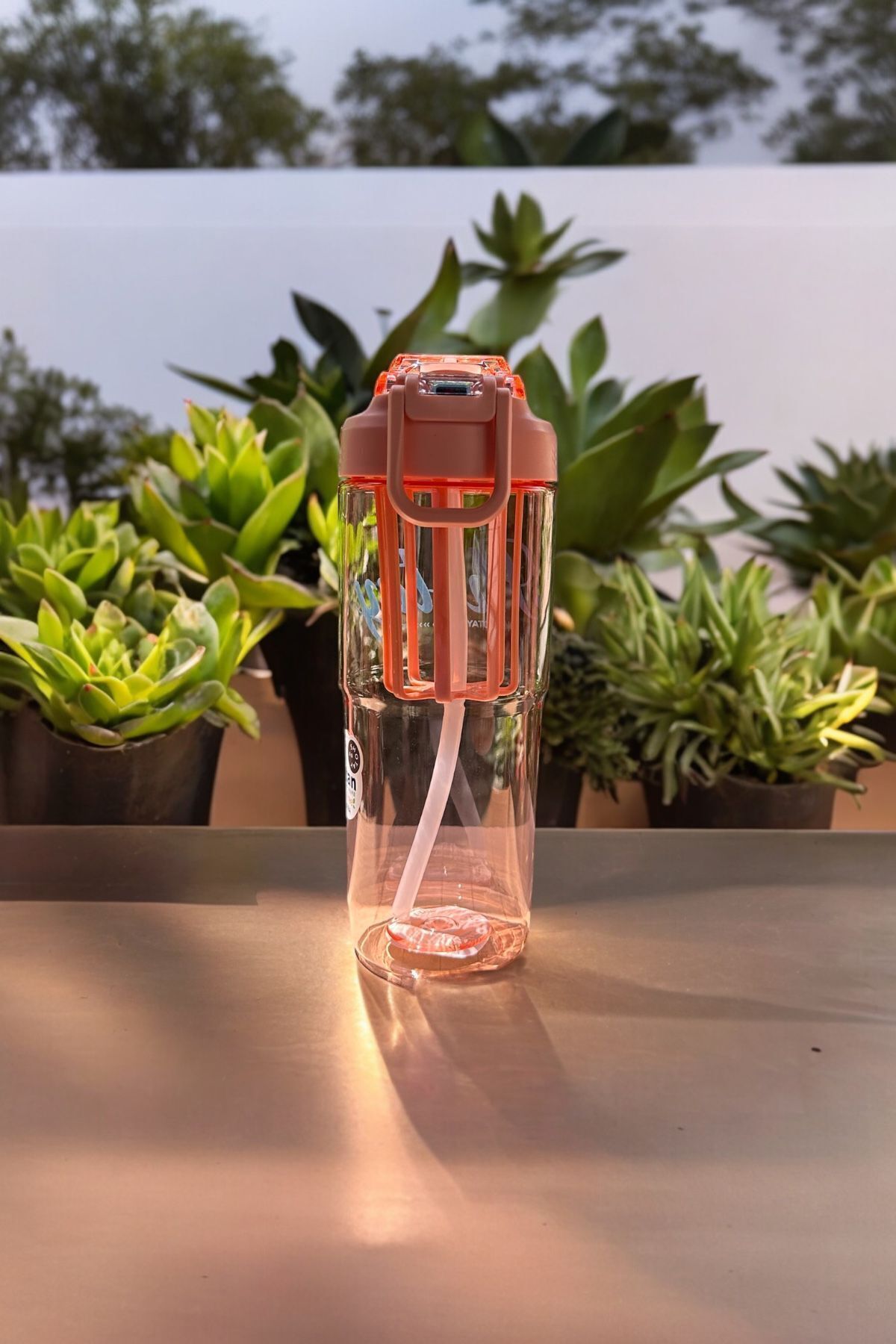 YDGR 950 ml İki Kapak Seçeneğiyle, Pipetli ve Pipetsiz Şık Tasarımlı, Parmak Askılı, Kilitlenebilir Suluk fotoğrafı 2 (önizleme)