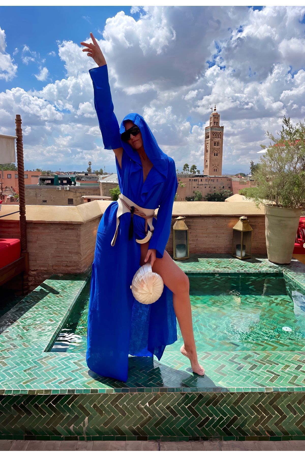 Eda Taşpınar-Hooded Kaftan TEKS-00053 8