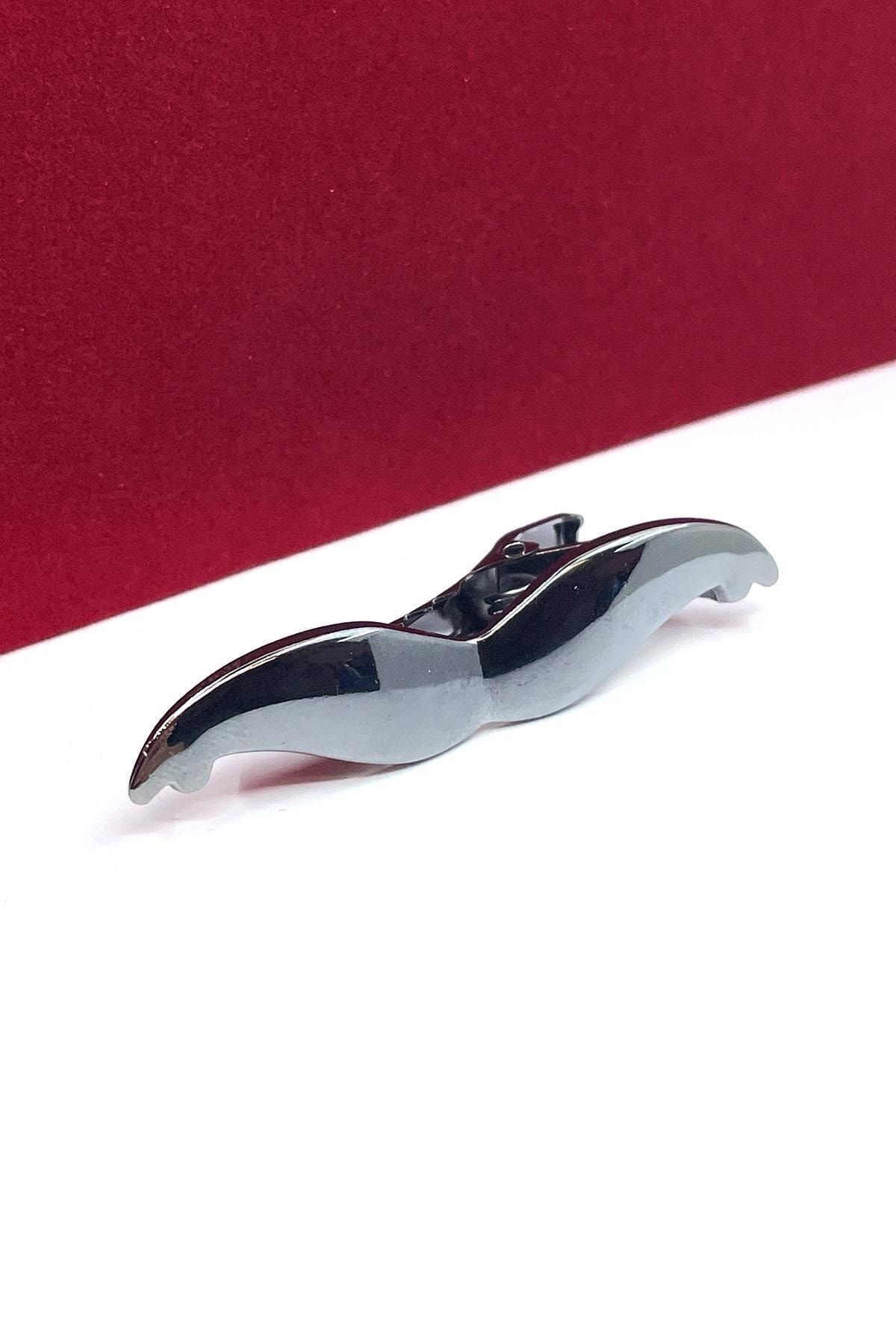  سنجاق کراوات خاکستری دودی طرح سبیل Kıy716