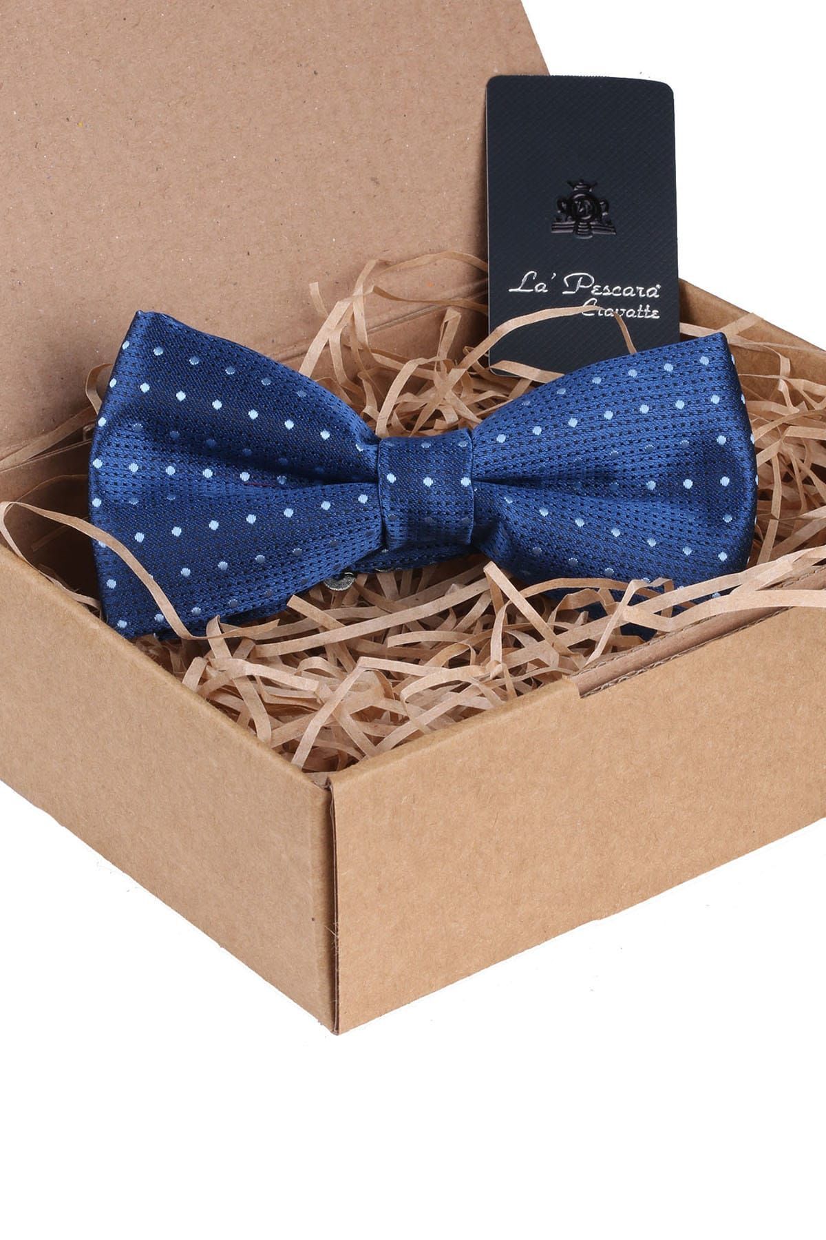  پاپیون طرح خال‌خالی آبی P658