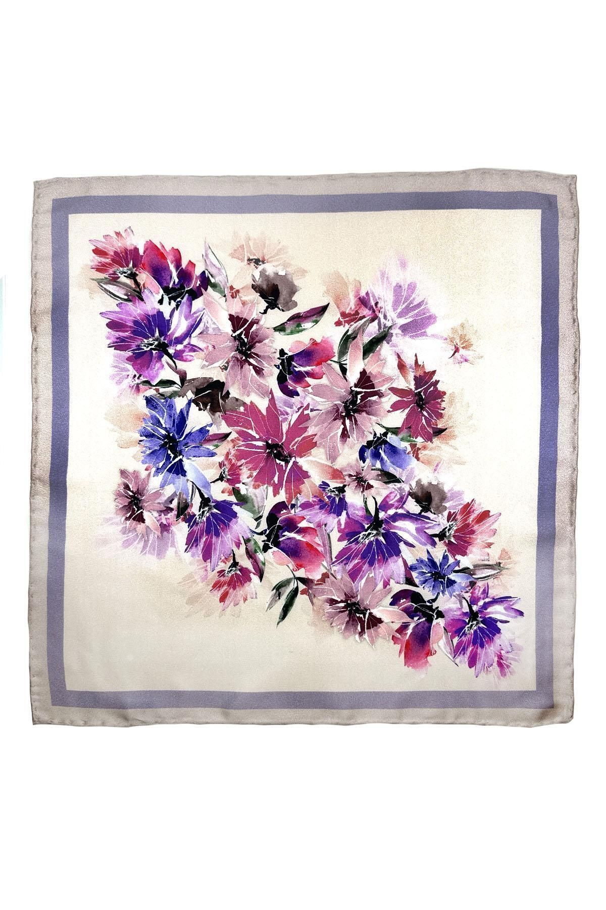  دستمال جیبی مردانه طرح گلدار چند رنگ - یاسی SPS613-92