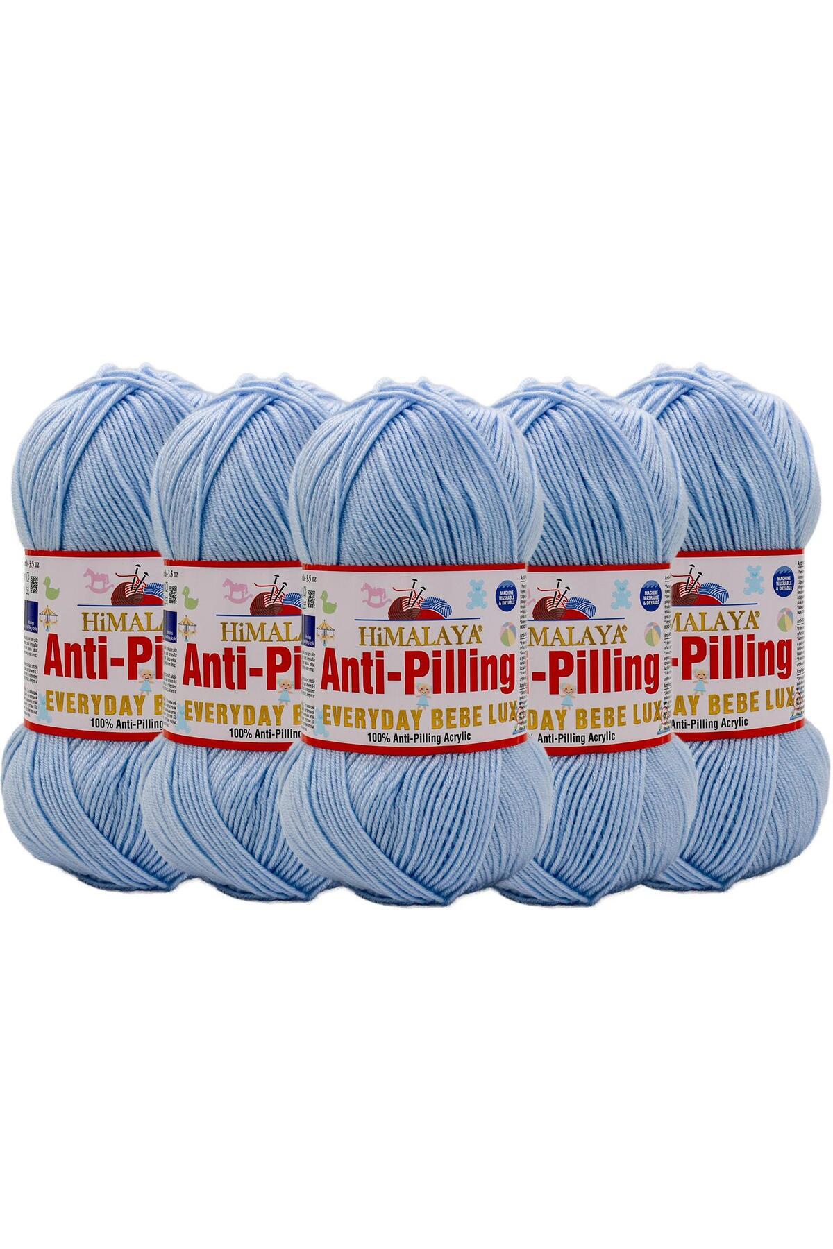 5 Pcs Himalayan Everyday Bebe Lux Anti Pilling Hand Knitting Yarn - 70454 Blue